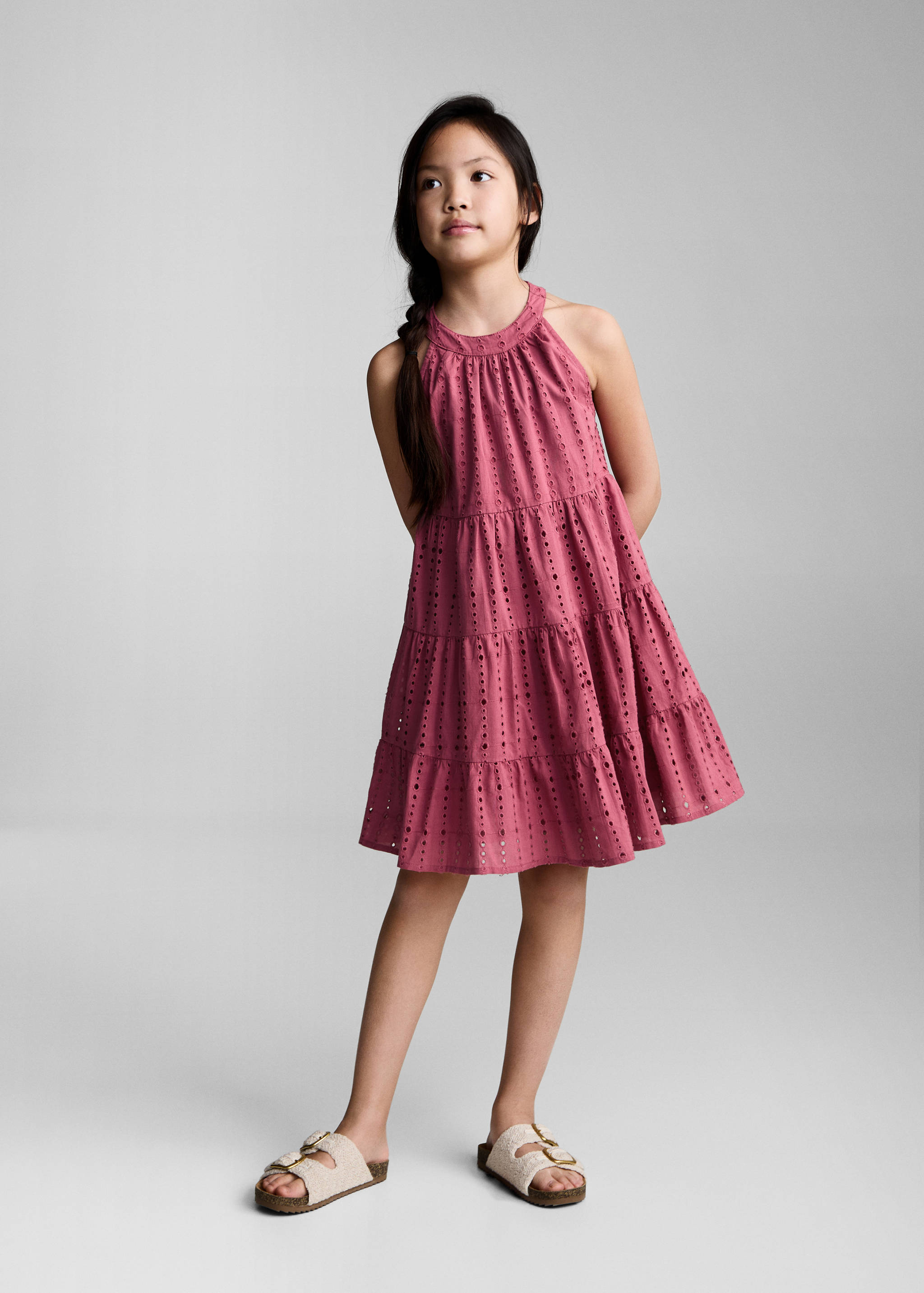 Frills embroidered dress - General plane