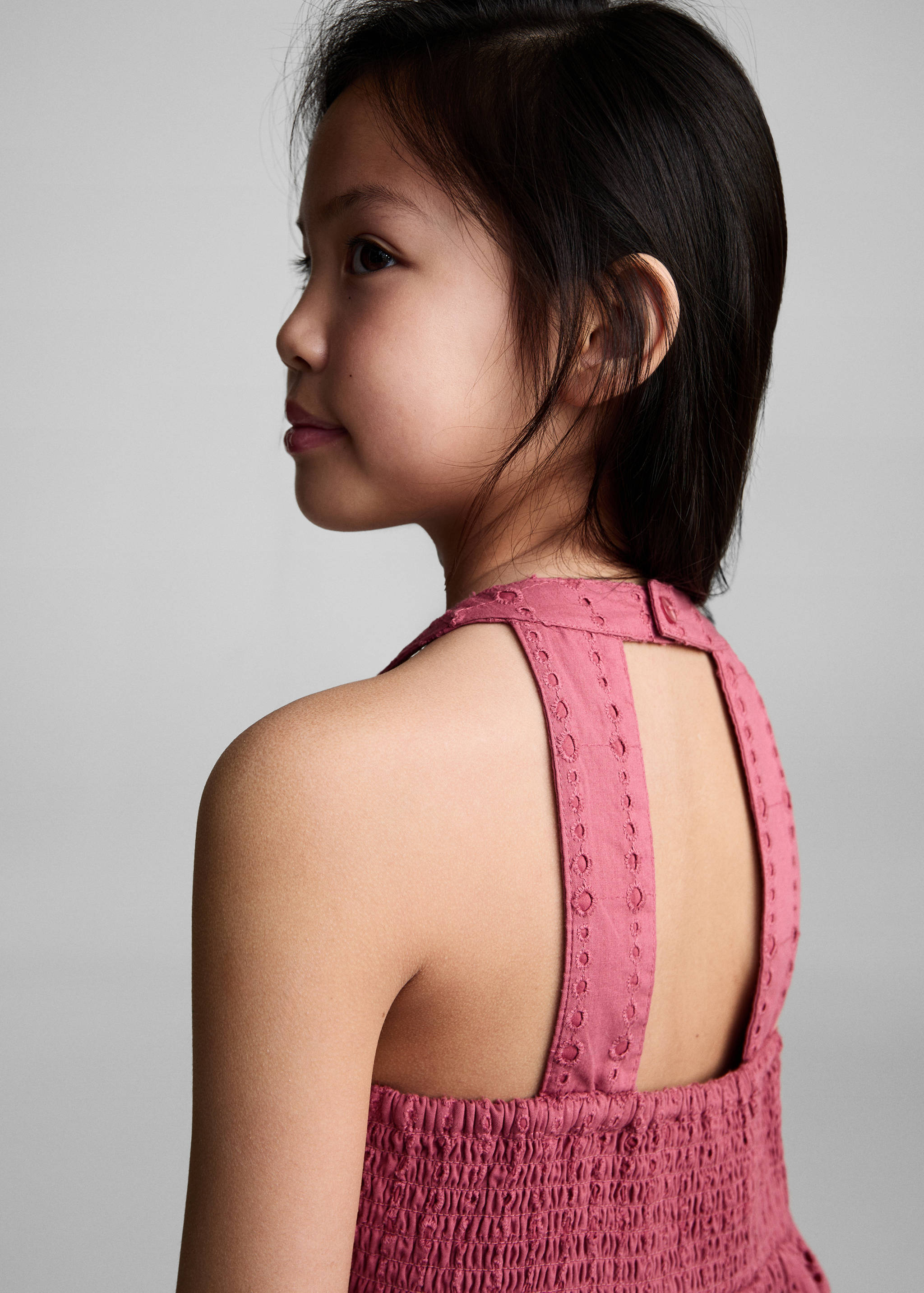 Frills embroidered dress - Reverse of the article