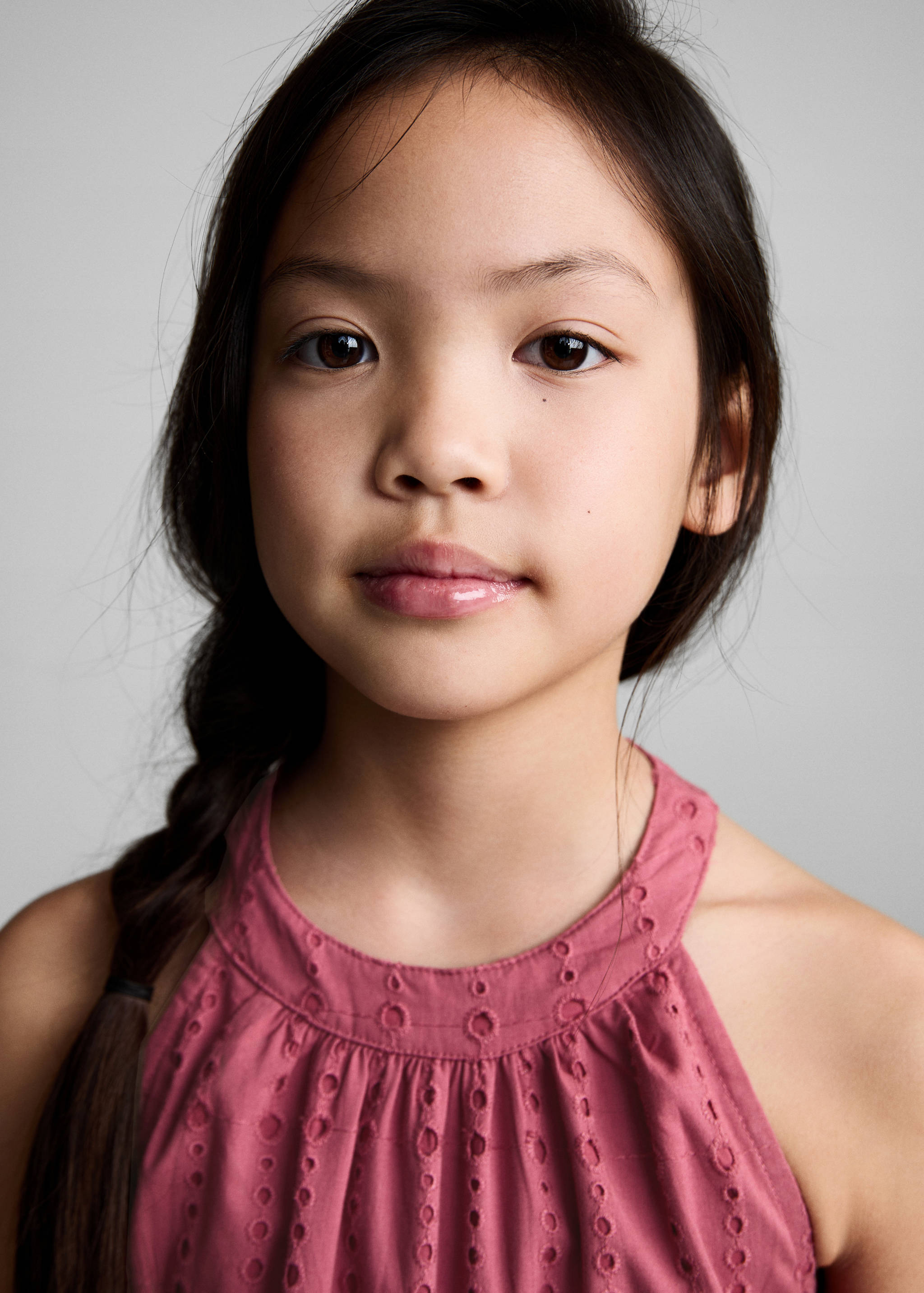 Frills embroidered dress - Details of the article 1