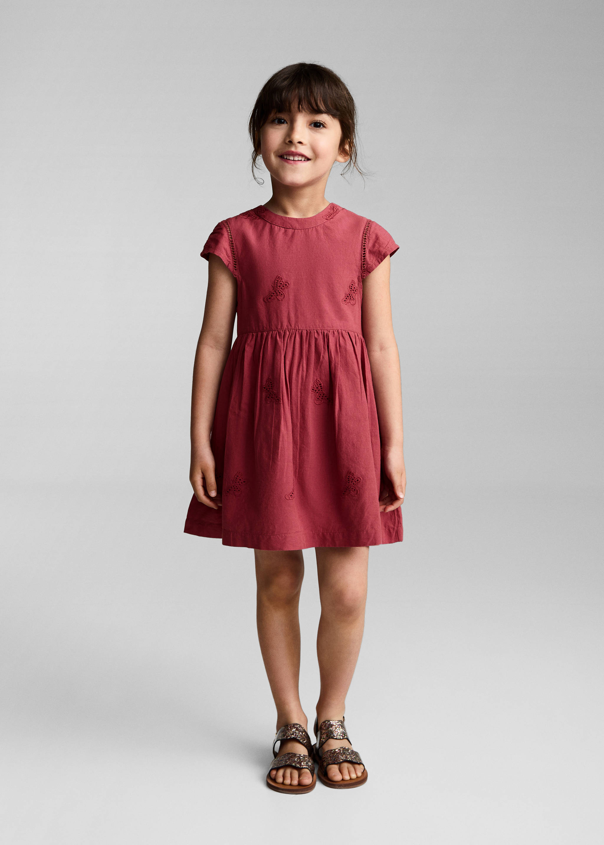 Embroidered detail dress - General plane