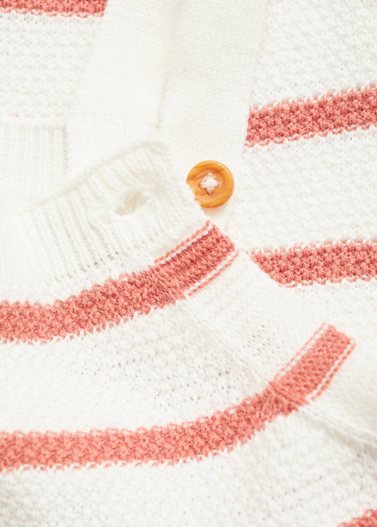 Striped knitted romper — Pink