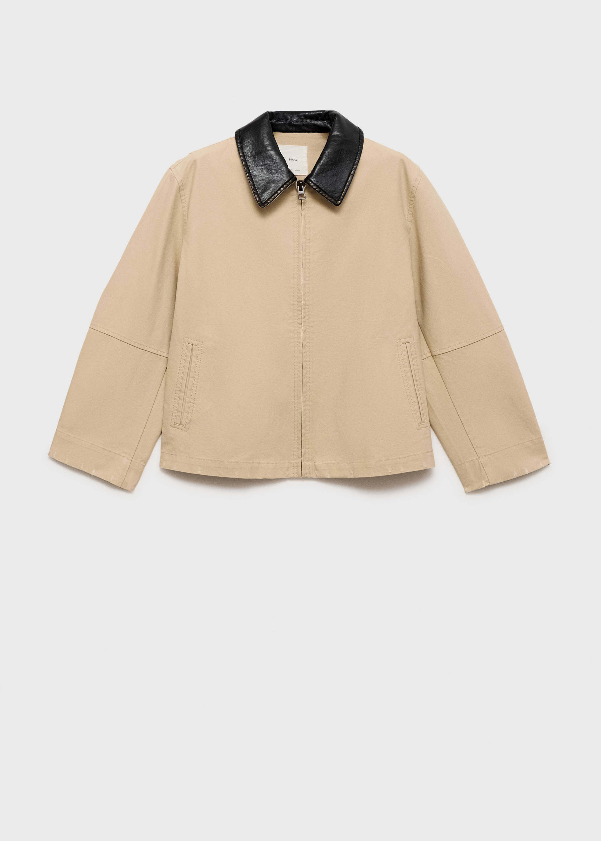 Veste en coton à col contrasté - Article sans modèle