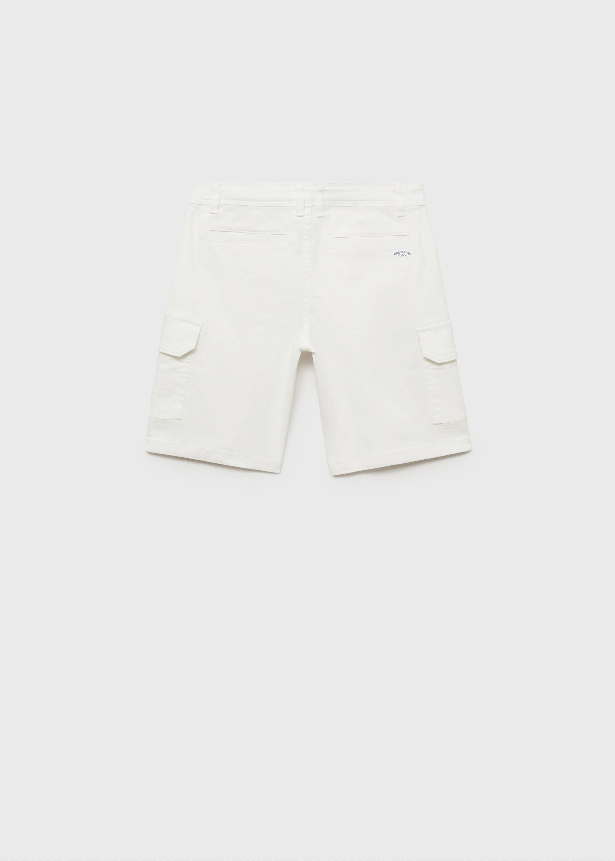 Bermudas algodón cargo - Reverso del artículo, Blanco. Ref: 87075945-00.