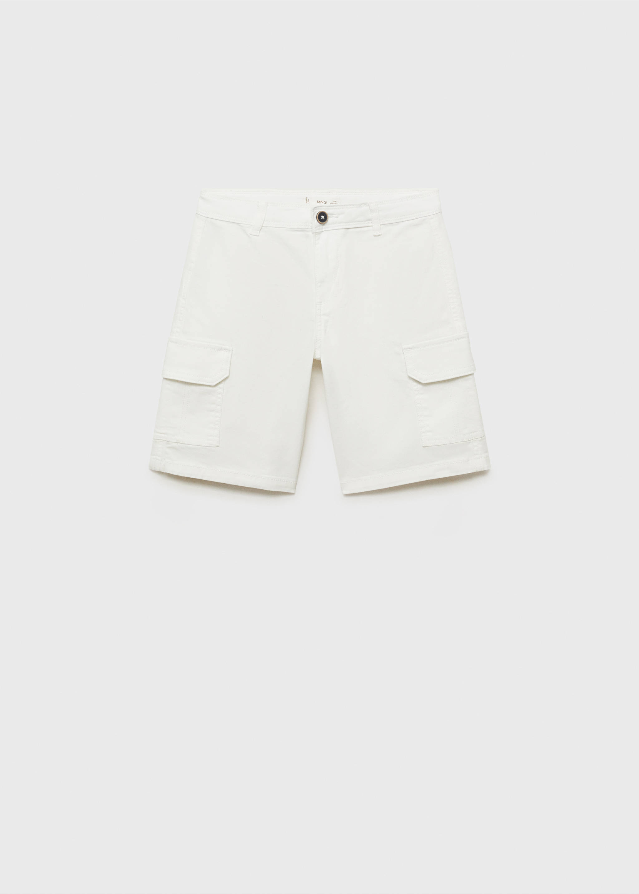Bermudas algodón cargo - Artículo sin modelo, Blanco. Ref: 87075945-00.