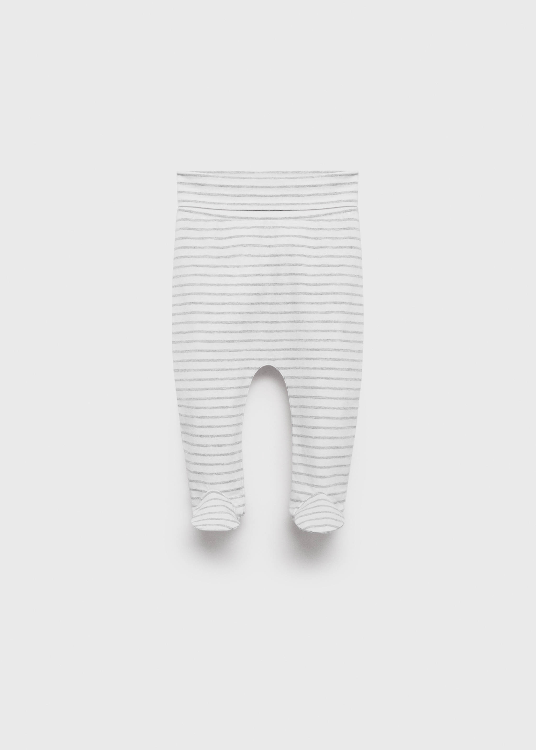 Knit striped footed trousers - Article without model