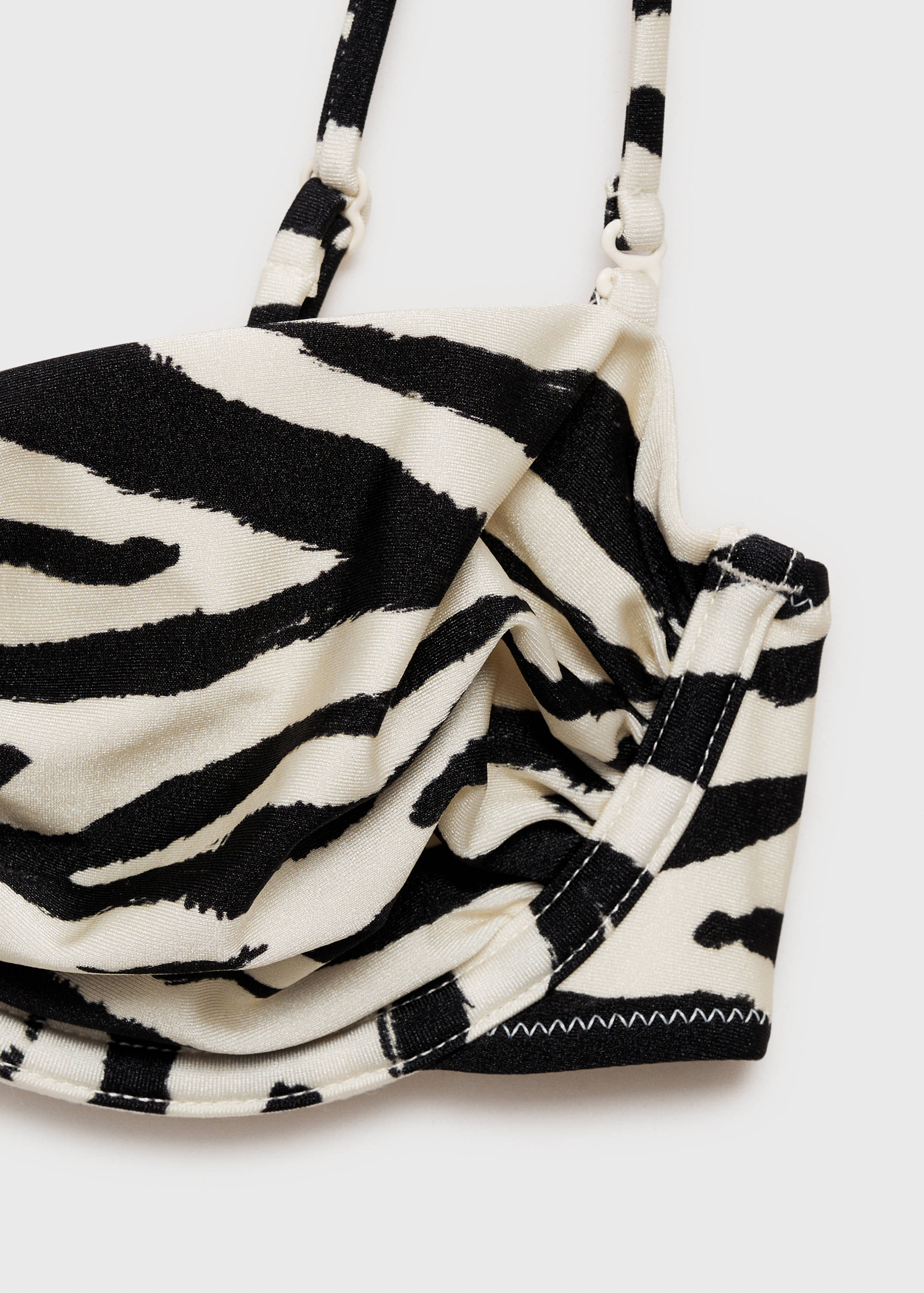 Zebra-print underwired bikini top - Details of the article 8