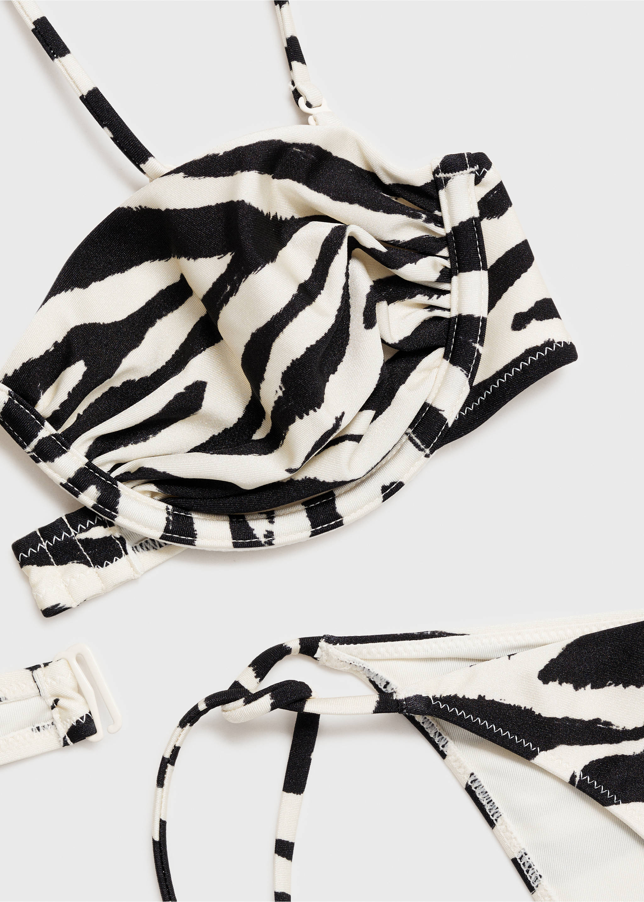 Top bikini aros cebra - Detalle del artículo 0, Negro. Ref: 87075947-00.