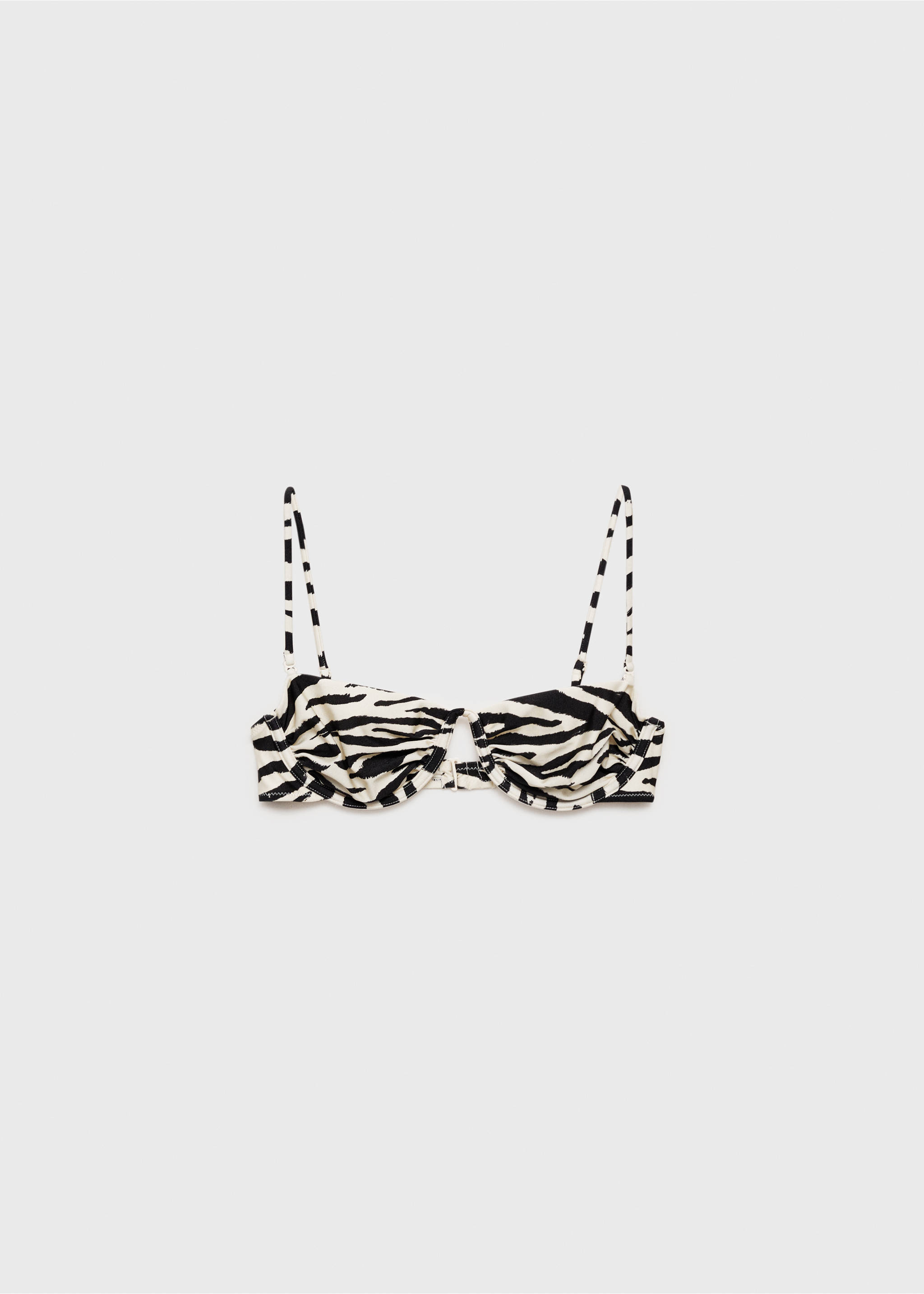 Top bikini aros cebra - Artículo sin modelo, Negro. Ref: 87075947-00.