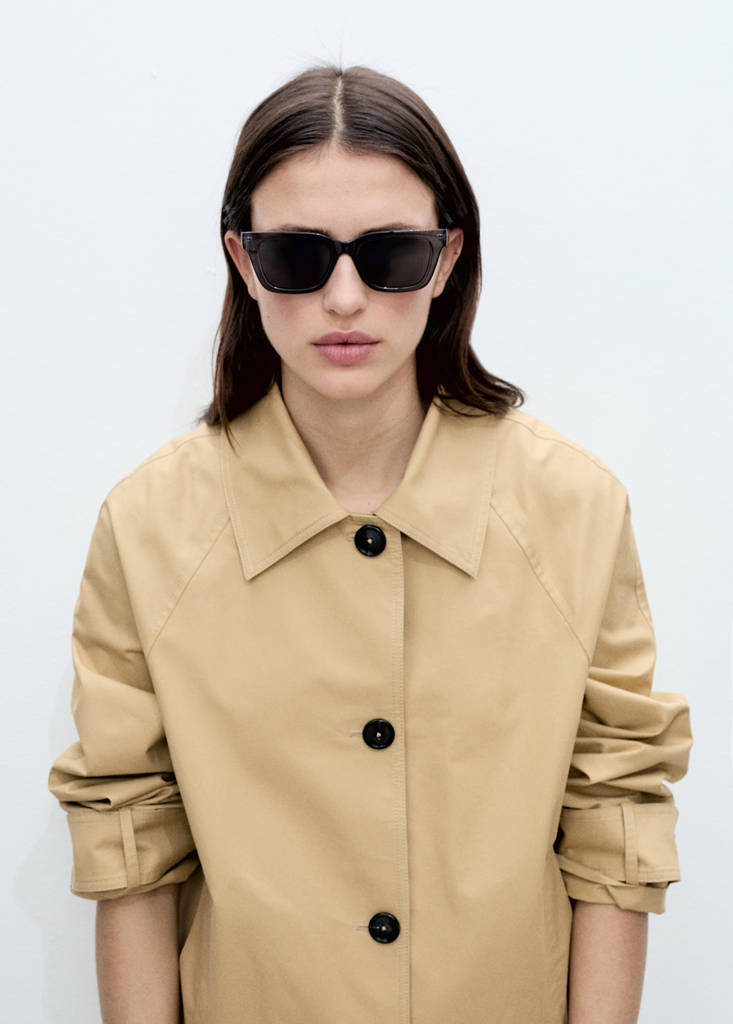 Cotton barn jacket with buttons