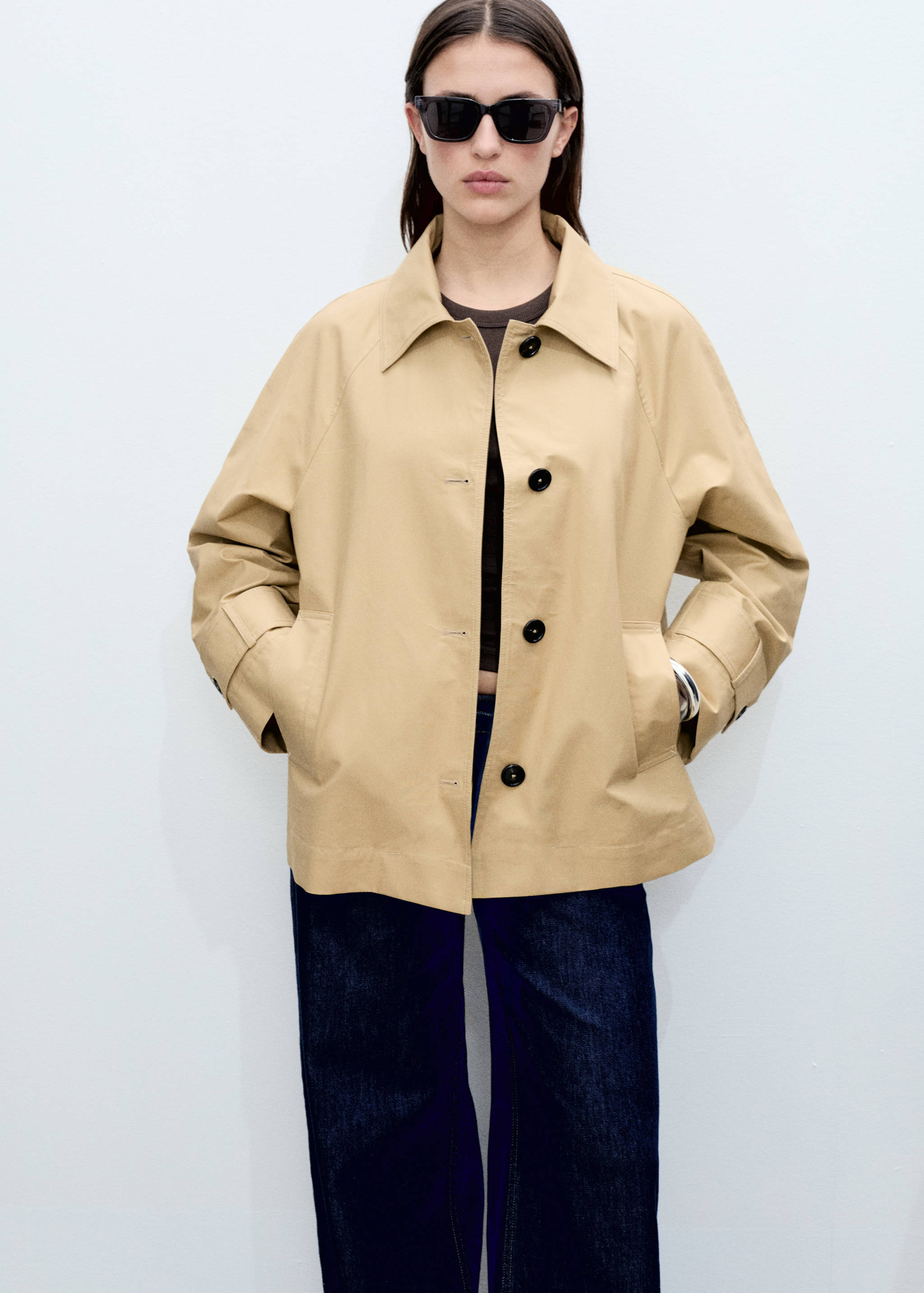 Cotton parka with buttons - Details of the article 1