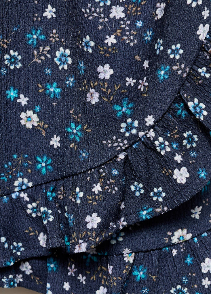 Short floral dress — Dark Navy
