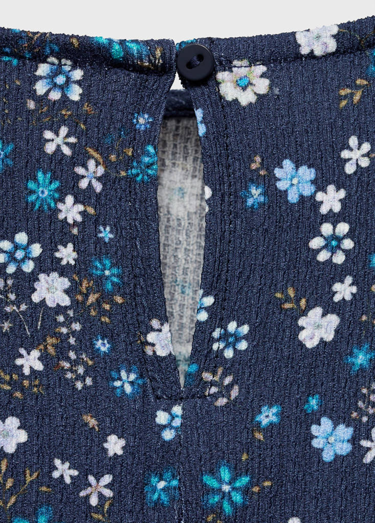 Short floral dress — Dark Navy