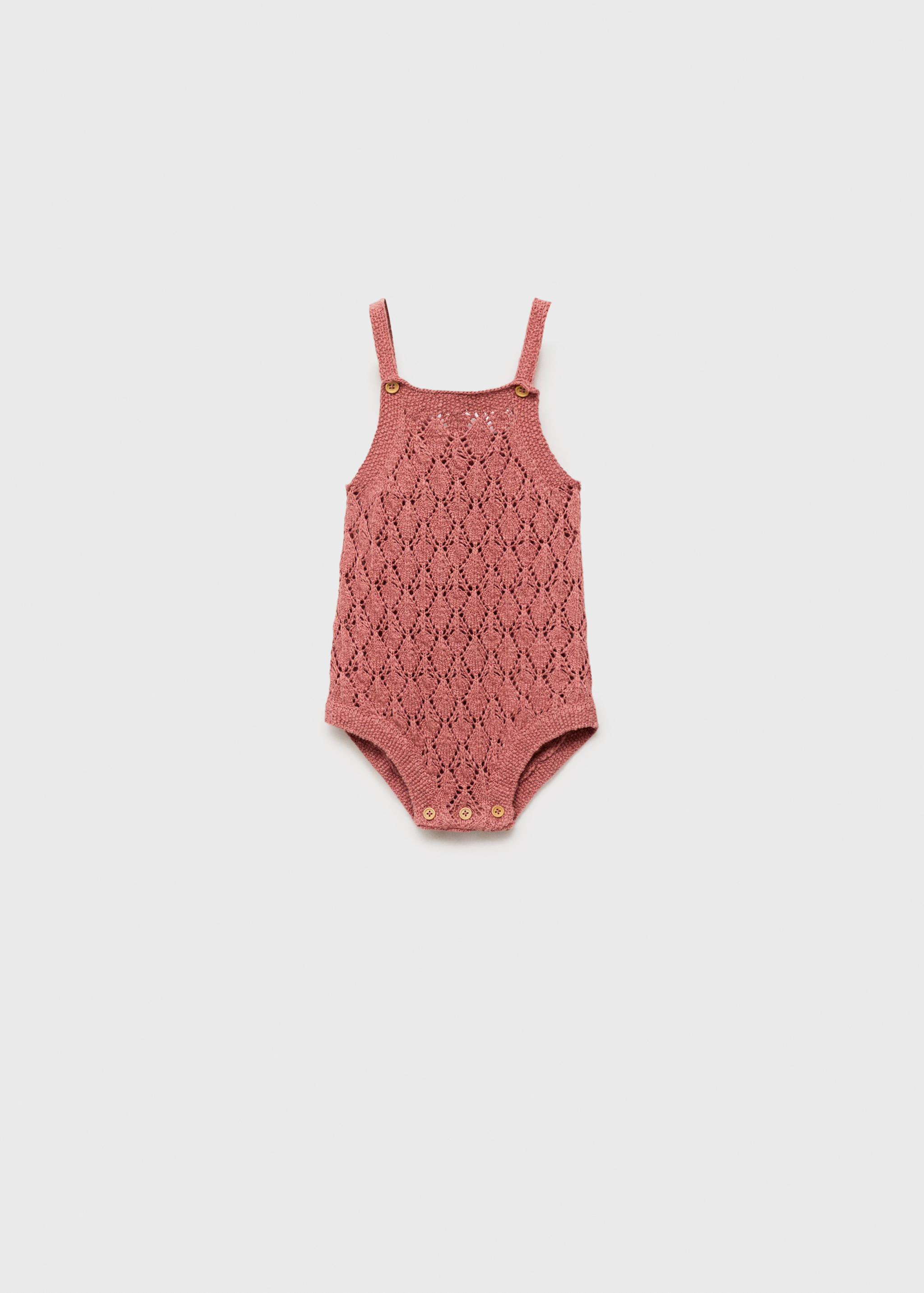 Cotton openwork knitted romper - Article without model
