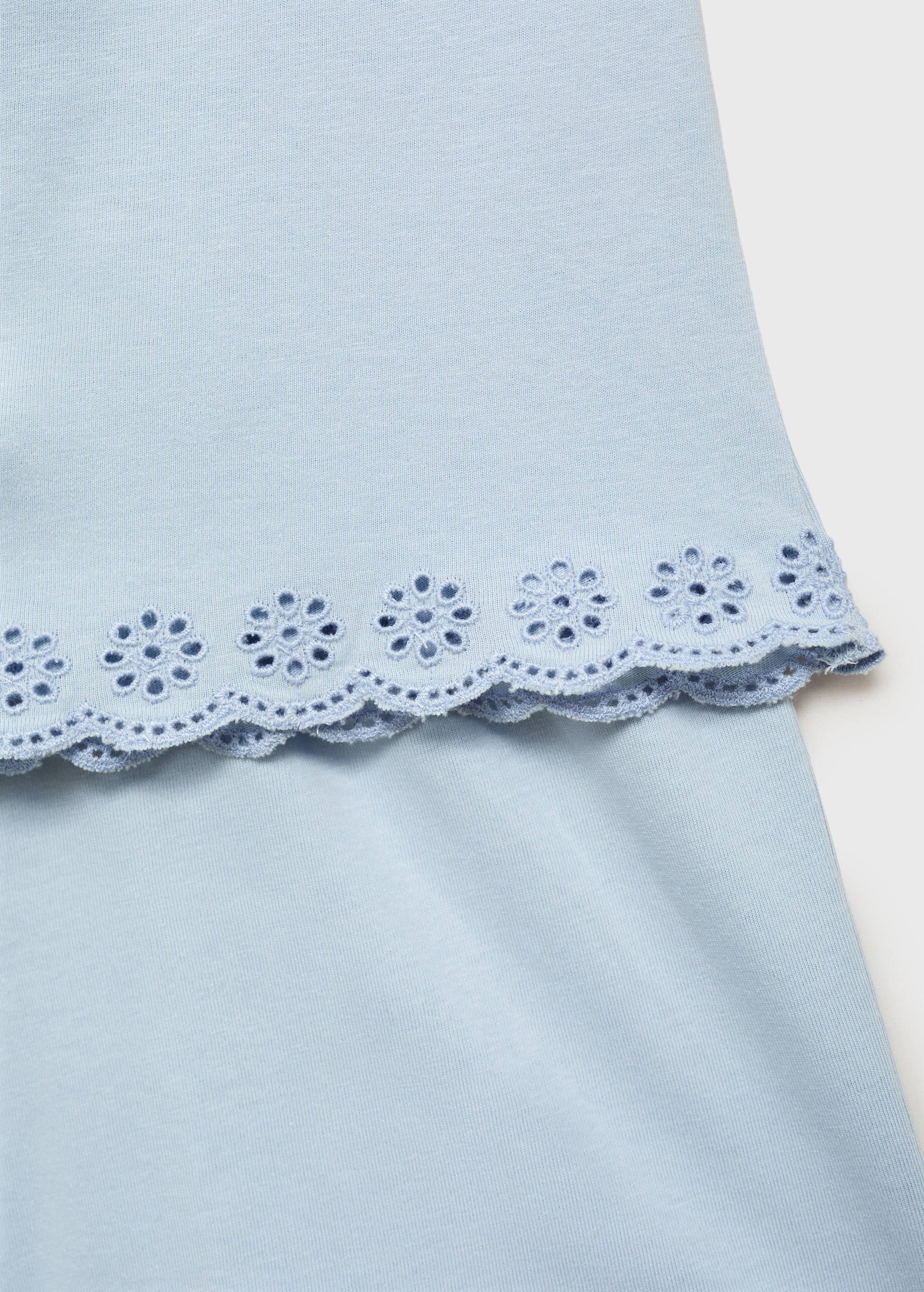 Пижама с вышивкой - Обратная сторона изделия