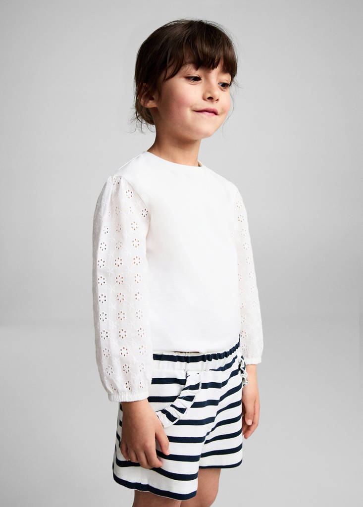 Stripe-print shorts — Dark Navy