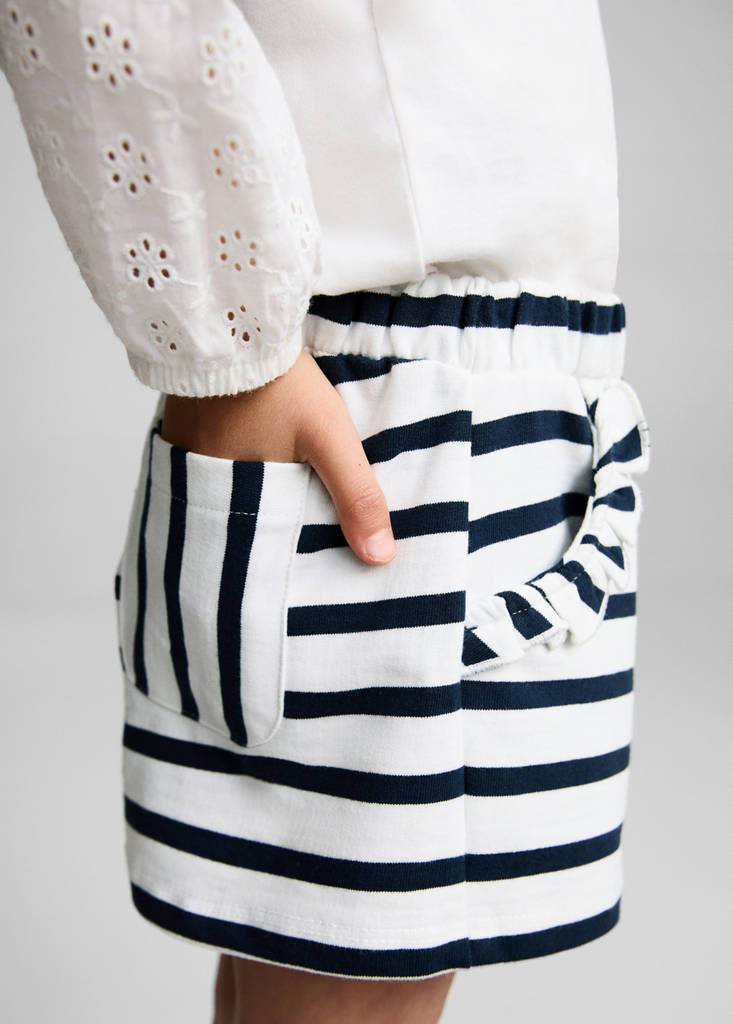 Stripe-print shorts — Dark Navy