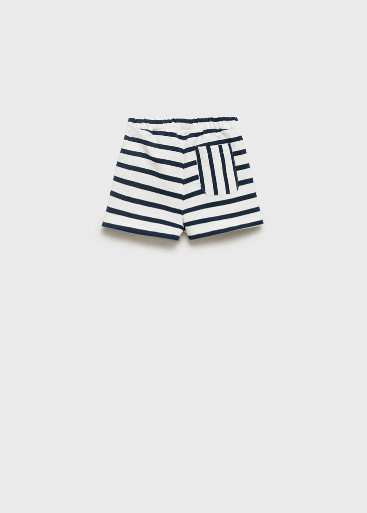 Stripe-print shorts — Dark Navy