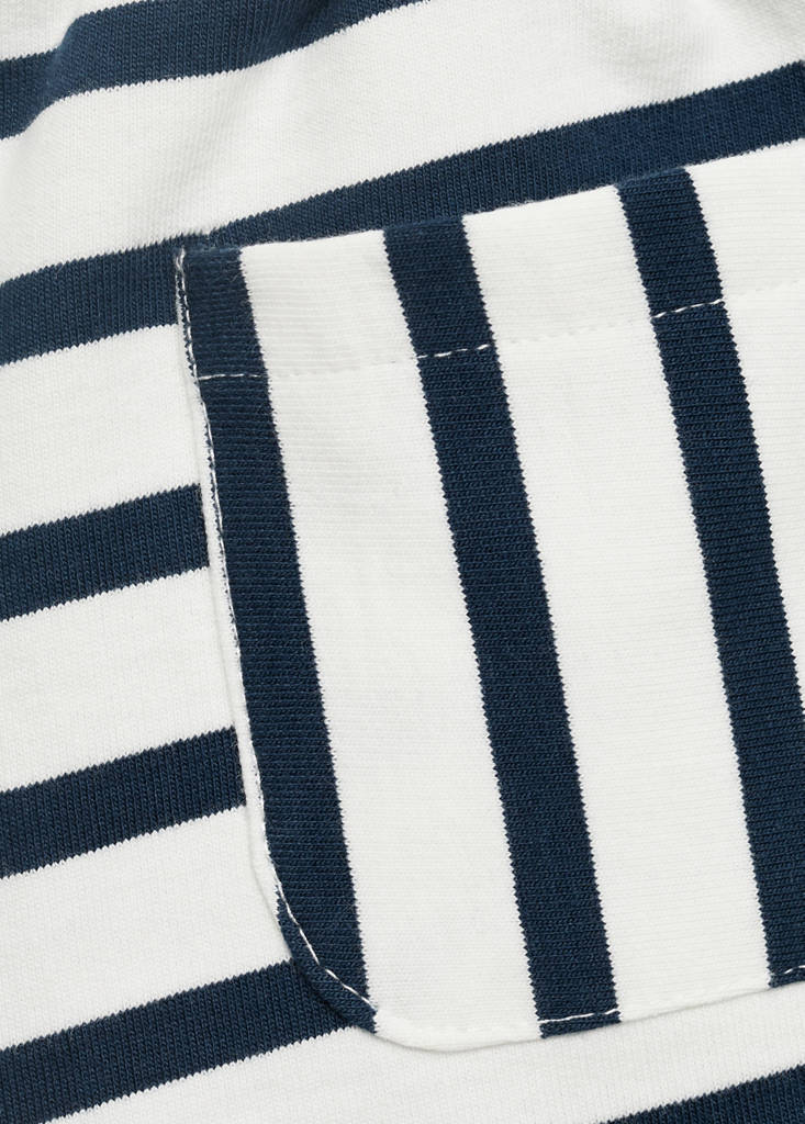 Stripe-print shorts — Dark Navy