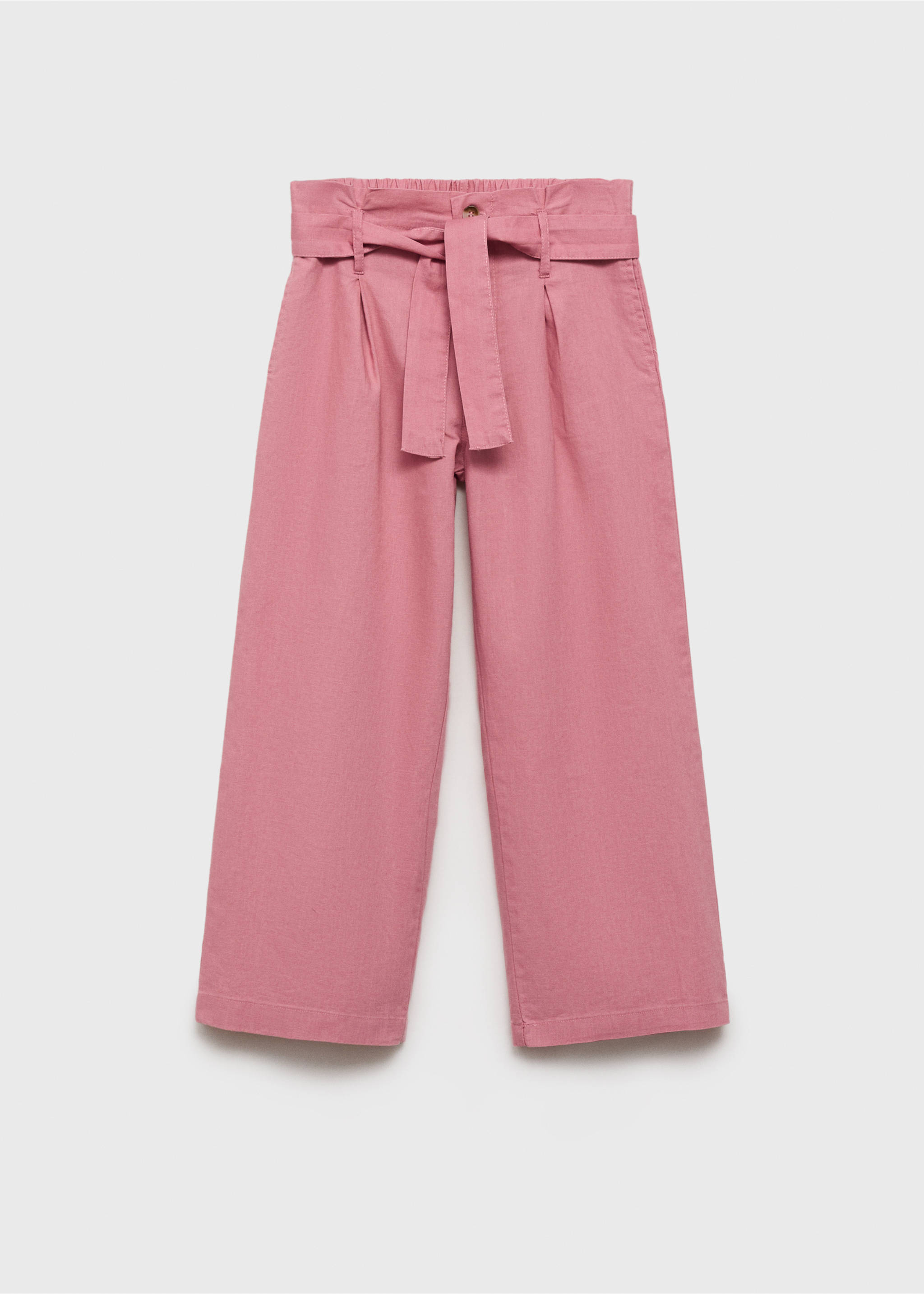 Pantalón lino cinturón - Artículo sin modelo, Rosa. Ref: 87075964-00.