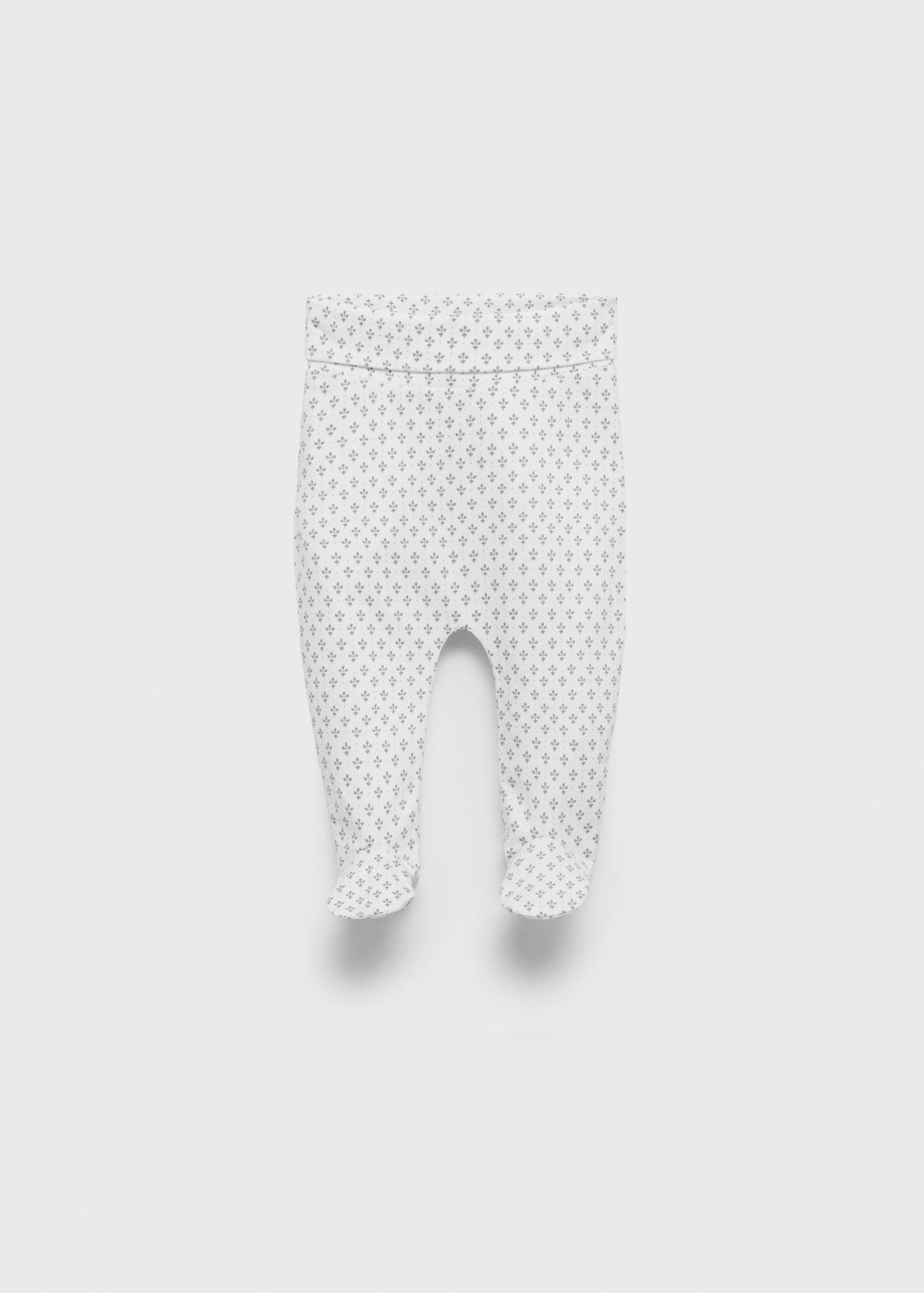 Pantalon à pieds coton imprimé - Article sans modèle