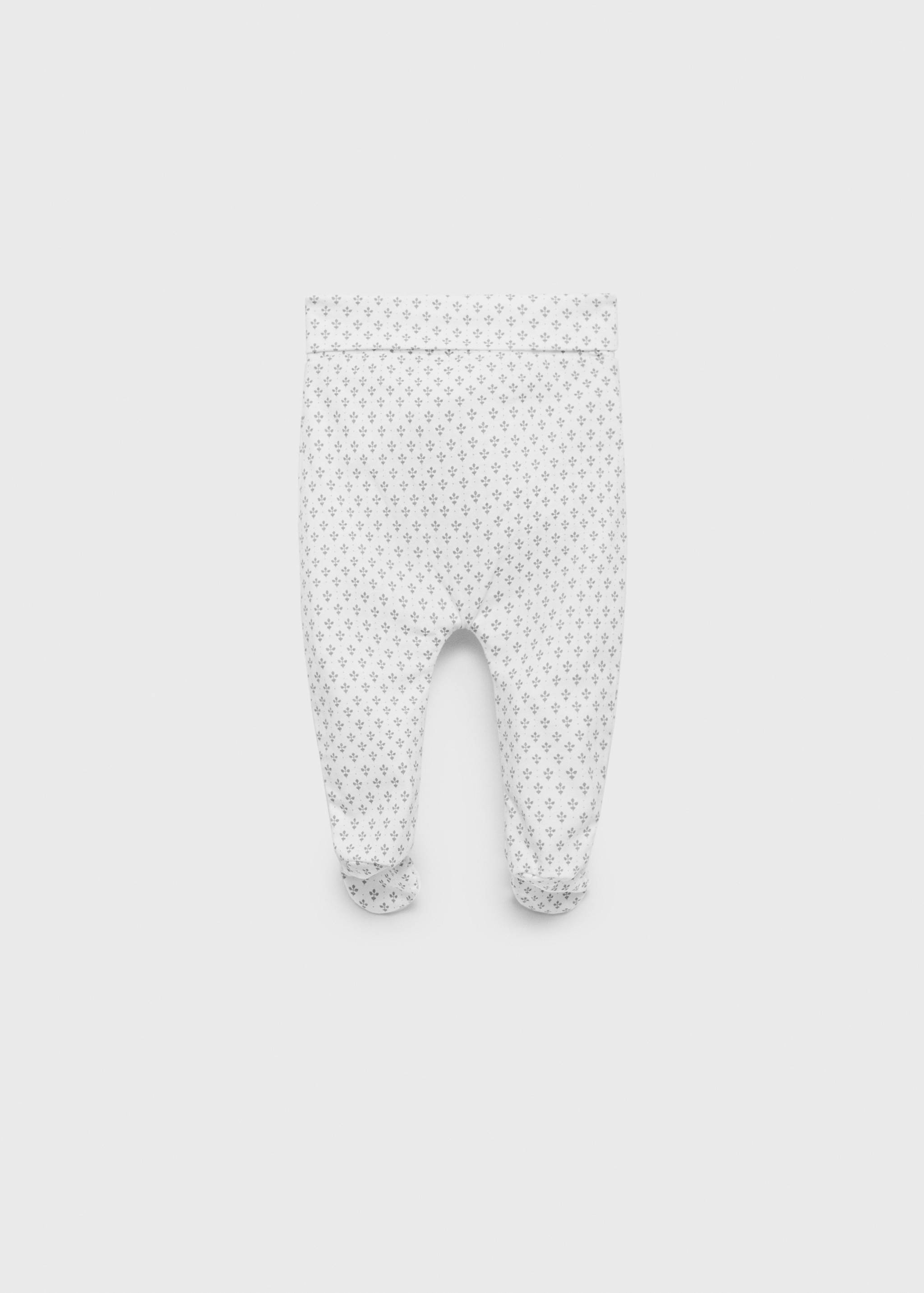 Pantalon à pieds coton imprimé - Verso de l’article