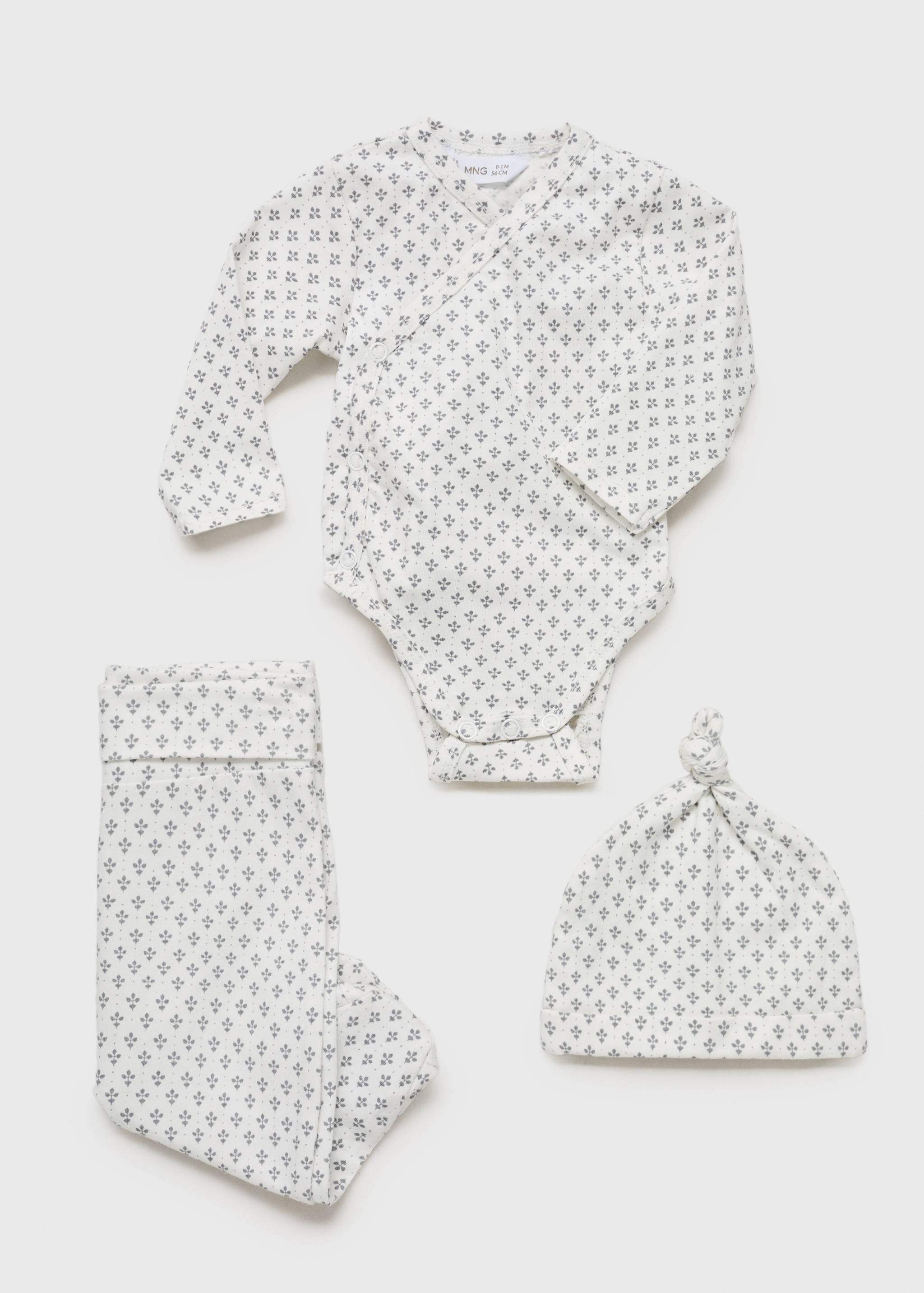 Pantalon à pieds coton imprimé - Détail de l'article 0