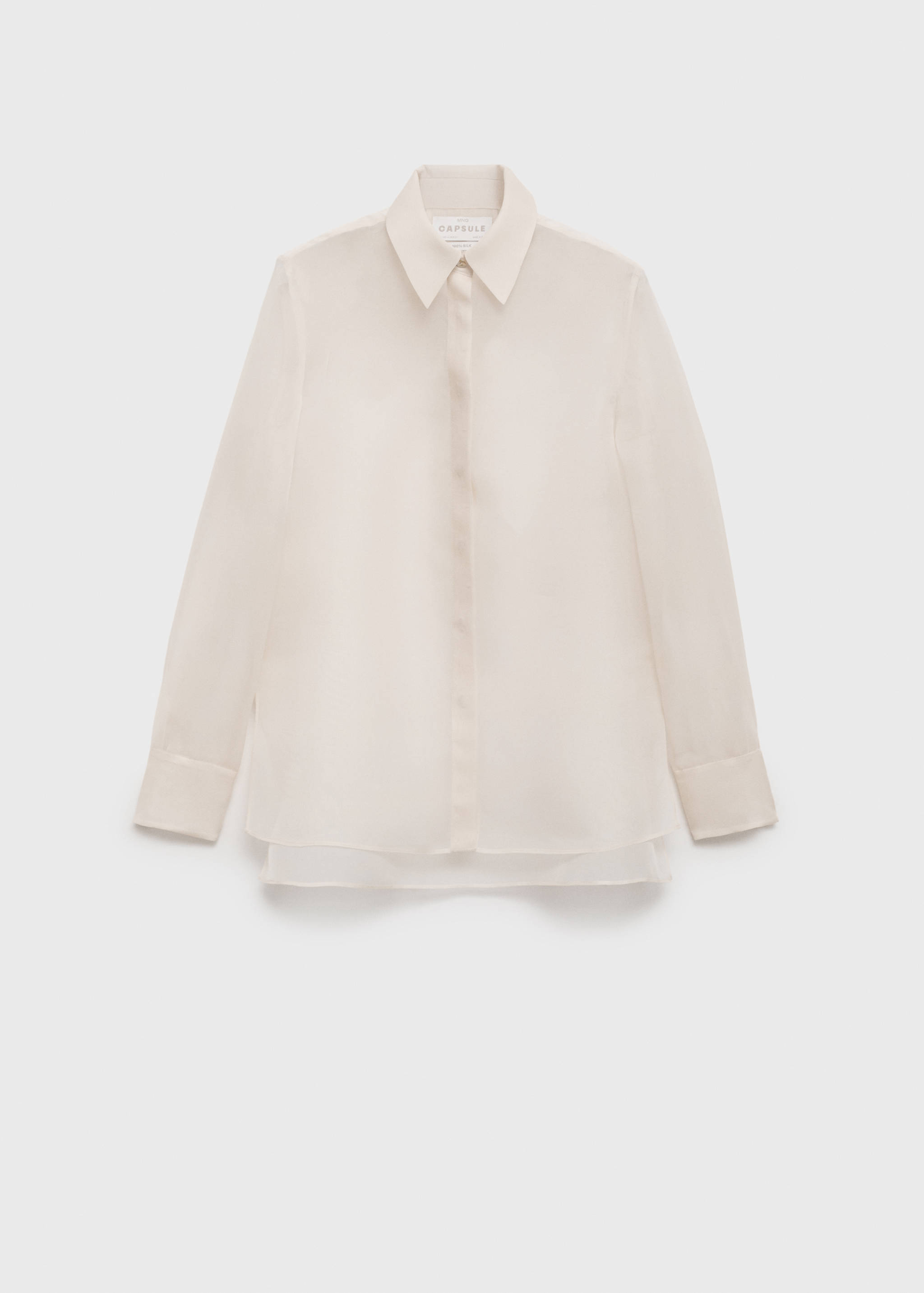 Semi-transparent silk organza shirt - Article without model