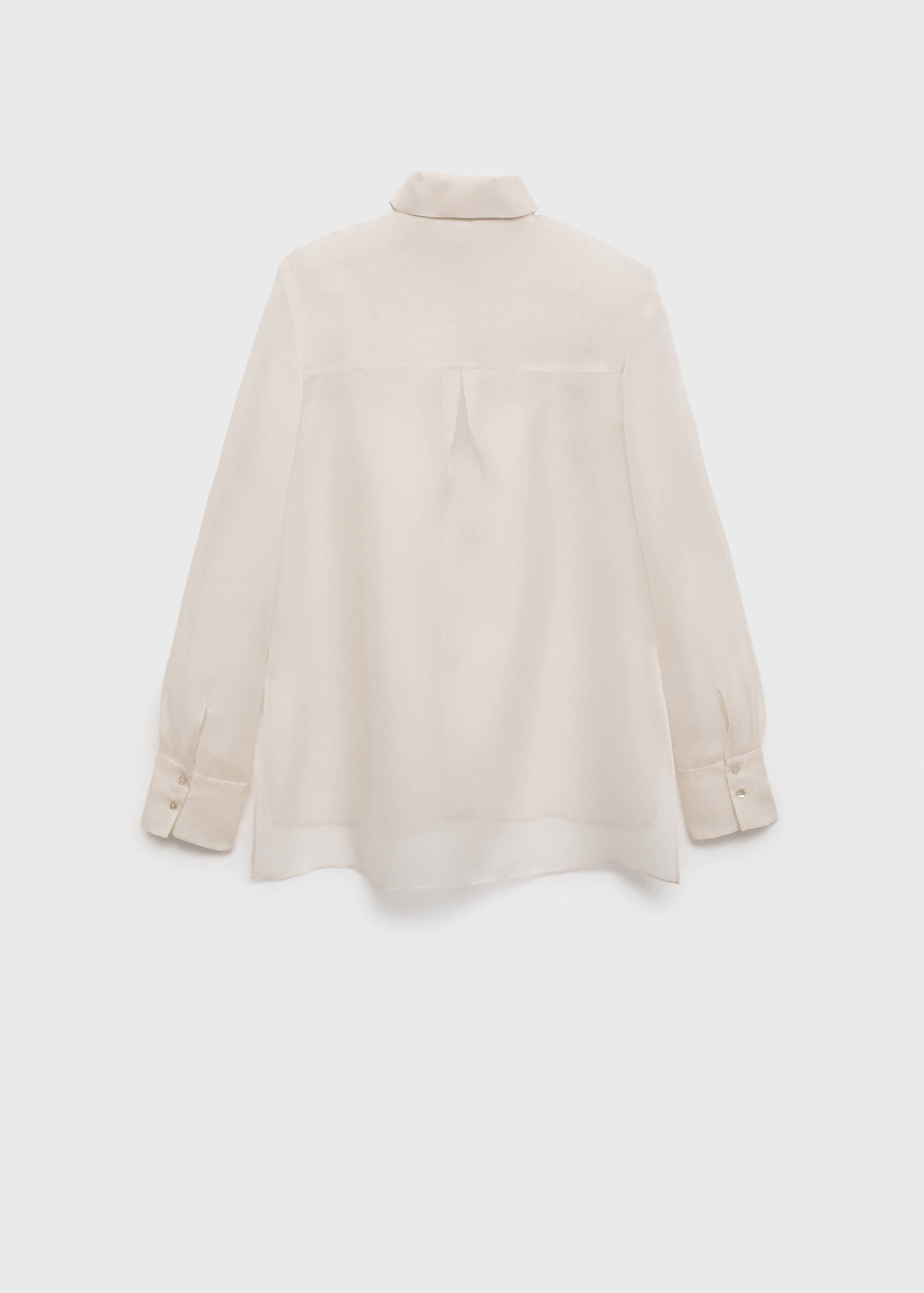 Semi-transparent silk organza shirt - Reverse of the article