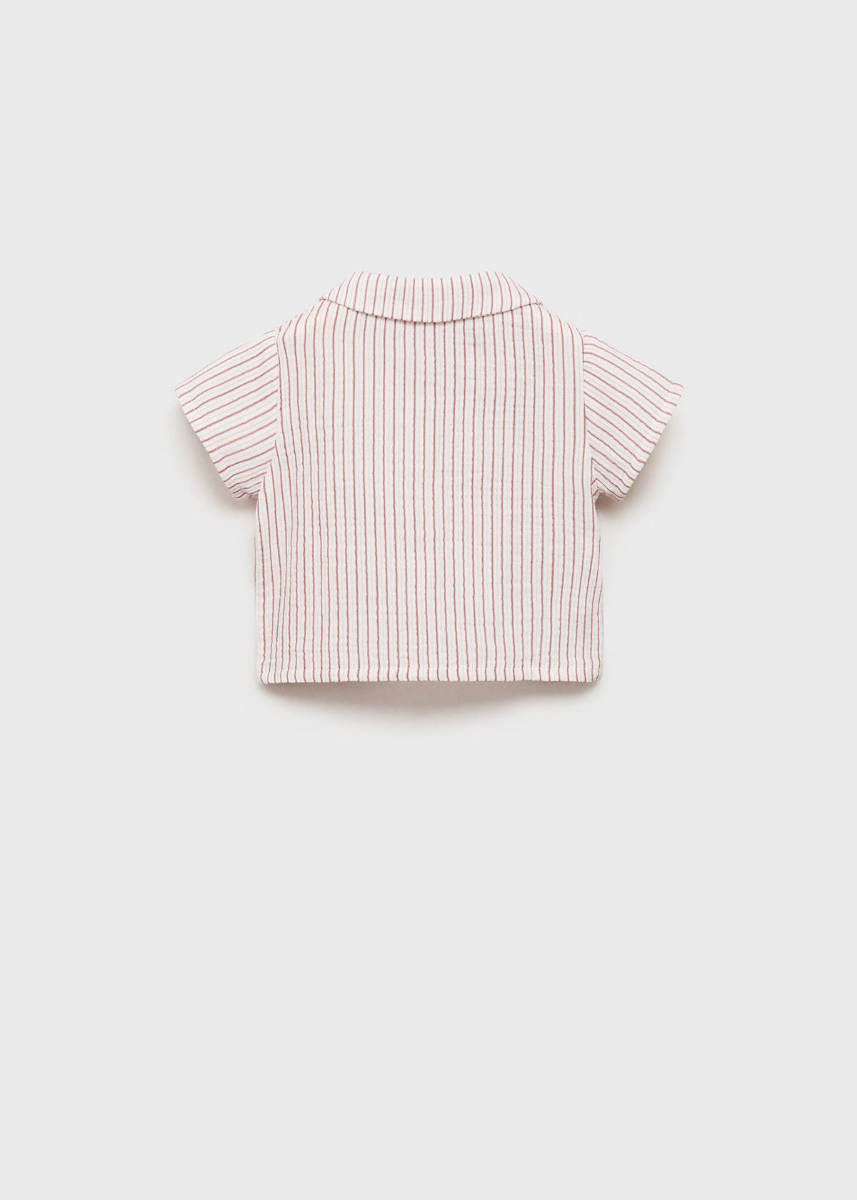 Striped cotton shirt — Pink