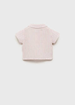 Striped cotton shirt — Pink 3