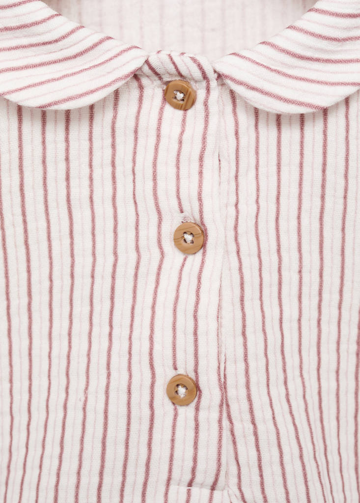 Striped cotton shirt — Pink