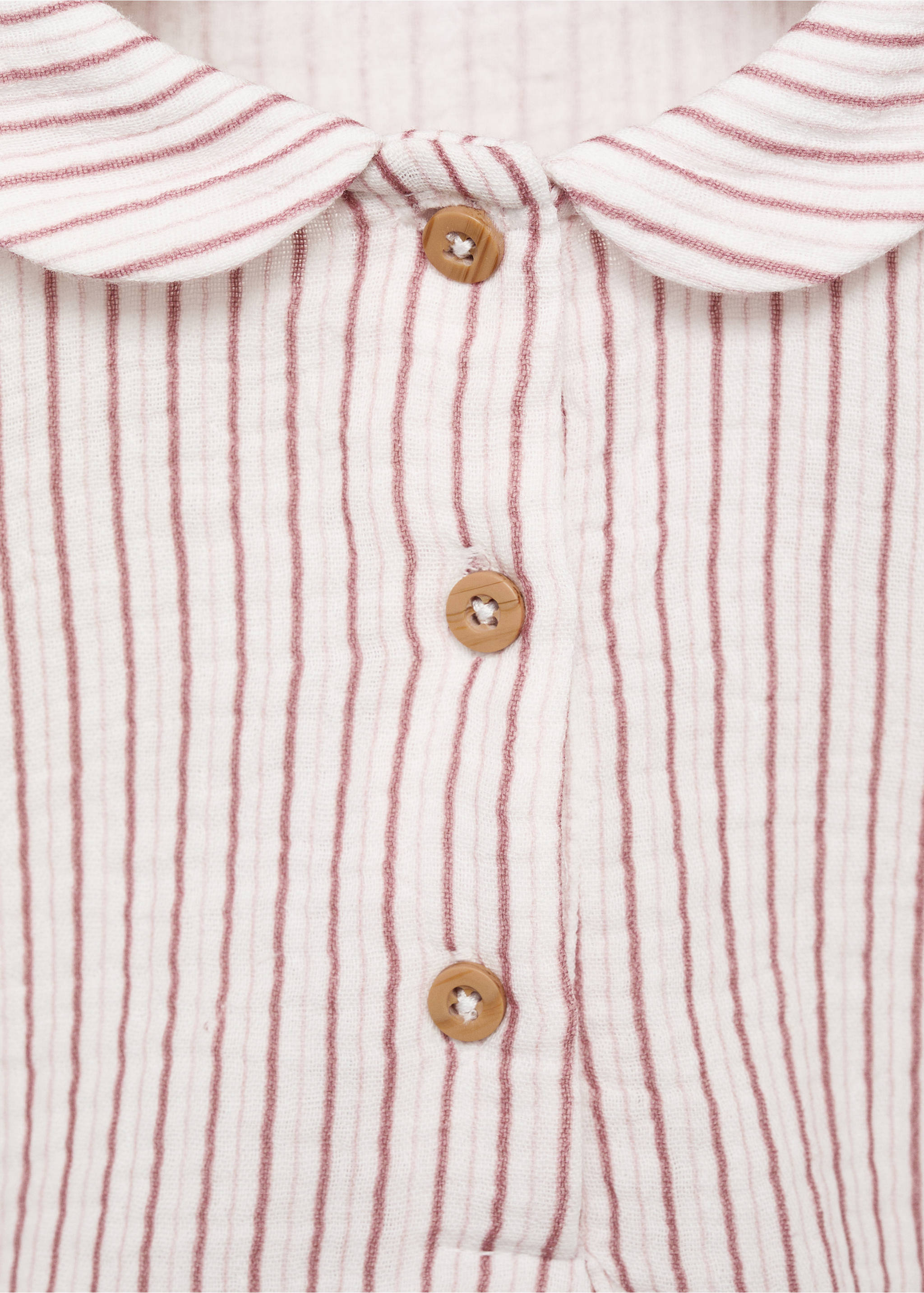 Striped cotton shirt - Details of the article 8, Pink. Ref: 87075972-00.
