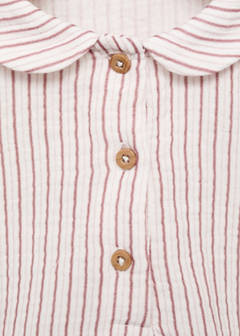 Striped cotton shirt — Pink 2