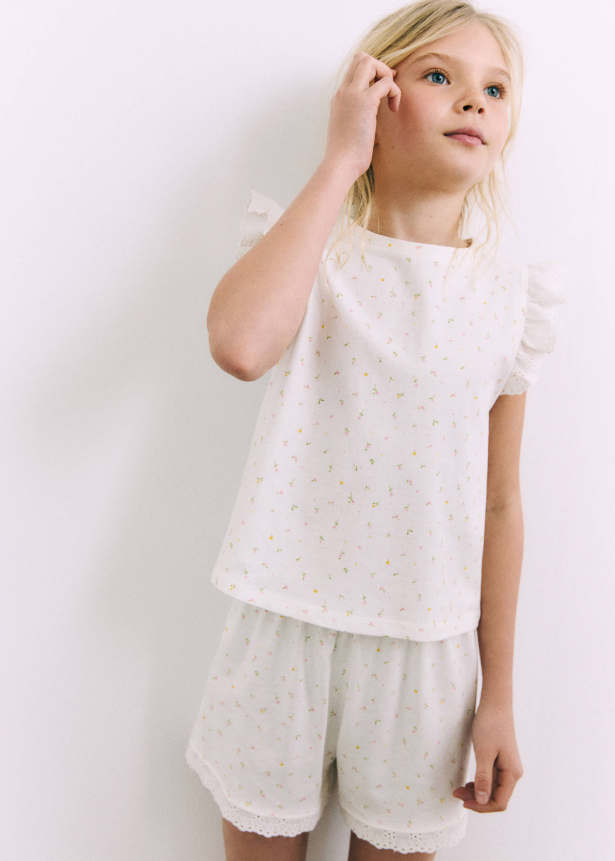 Floral cotton pyjamas - Details of the article 5