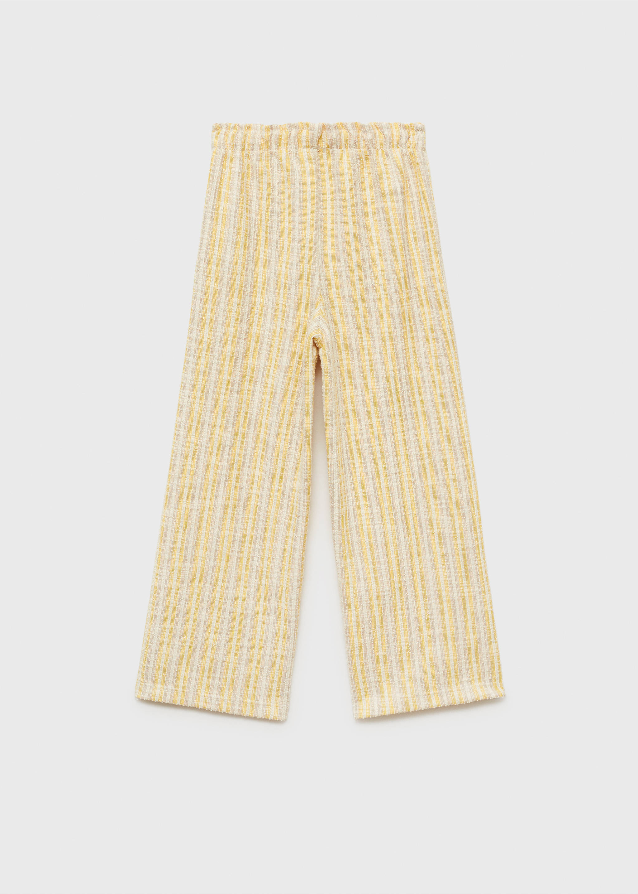 Pantalón textura rayas - Reverso del artículo, Amarillo pastel. Ref: 87075975-00.