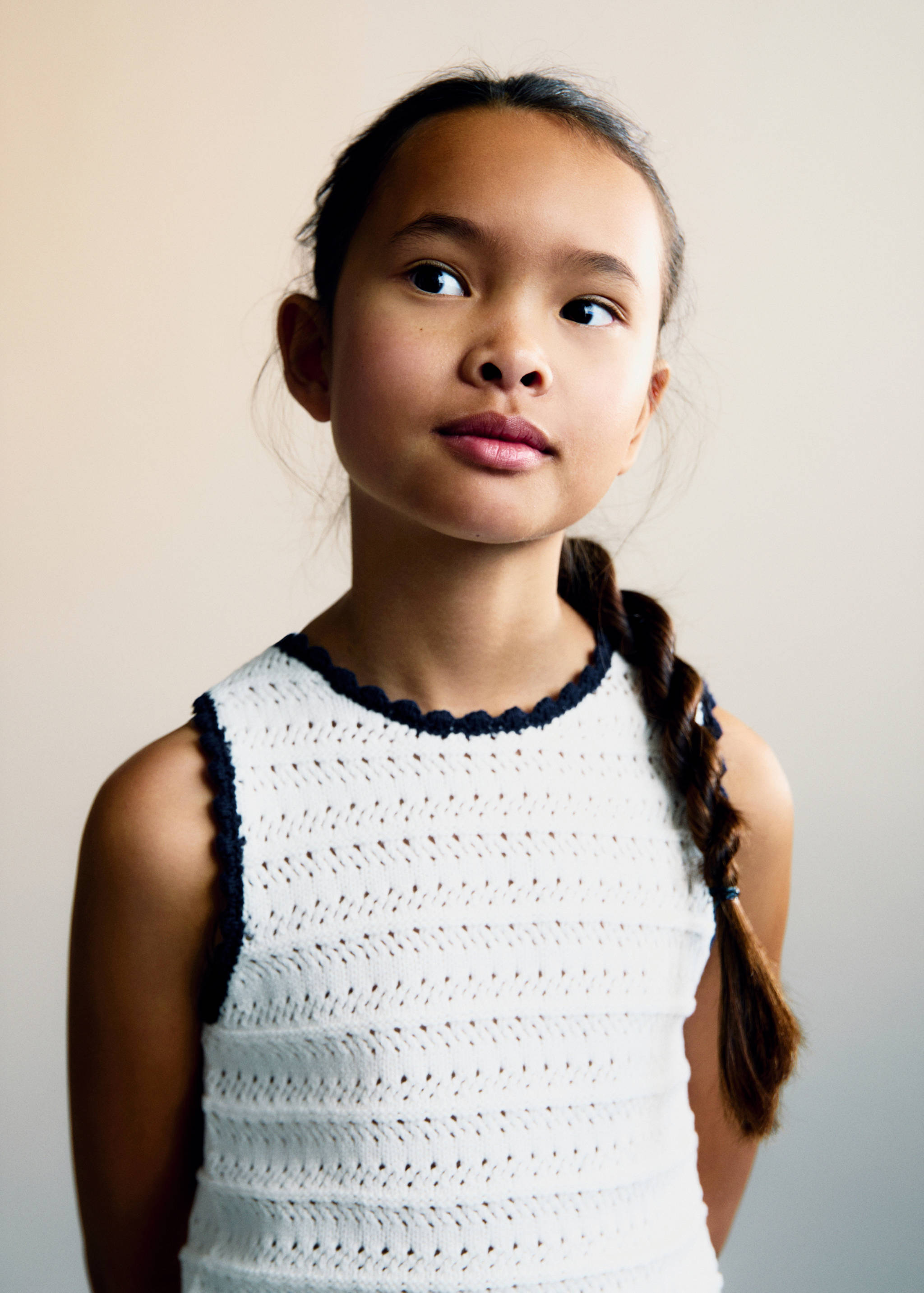 Kontrast yüzeyli triko bluz - Ürün detayı 1