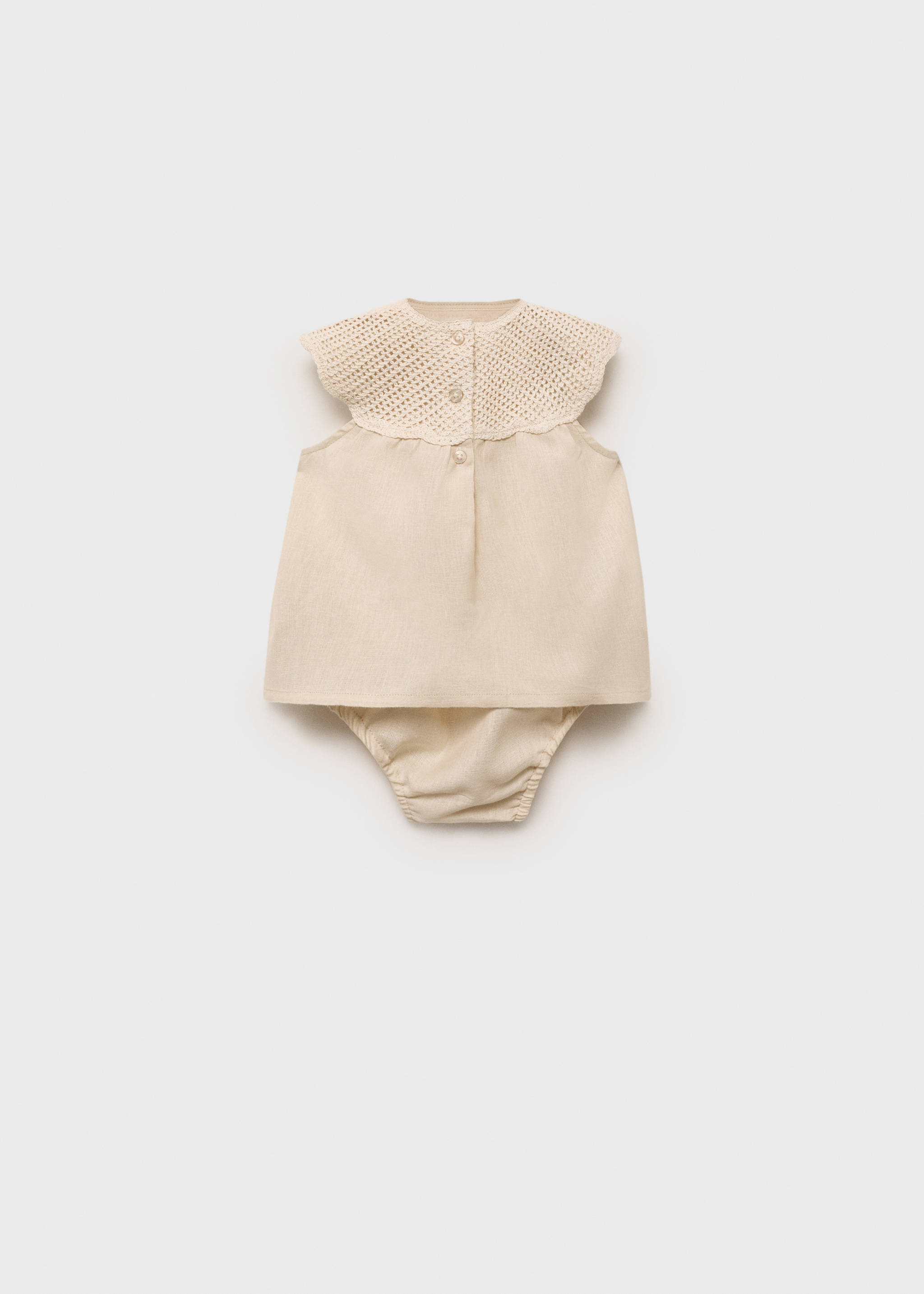 Linen dress and nappy cover - Reverse of the article
