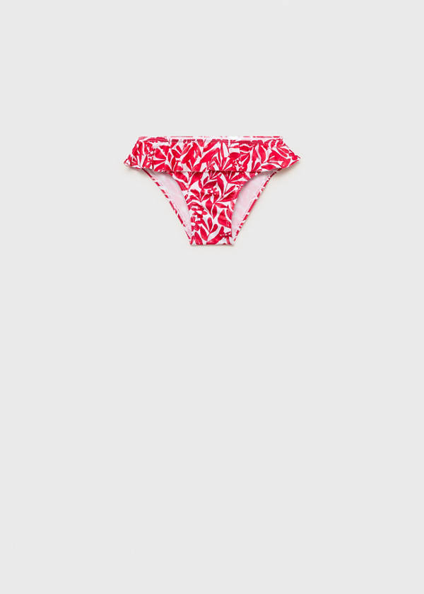 Bikini bottoms with ruffles — Red