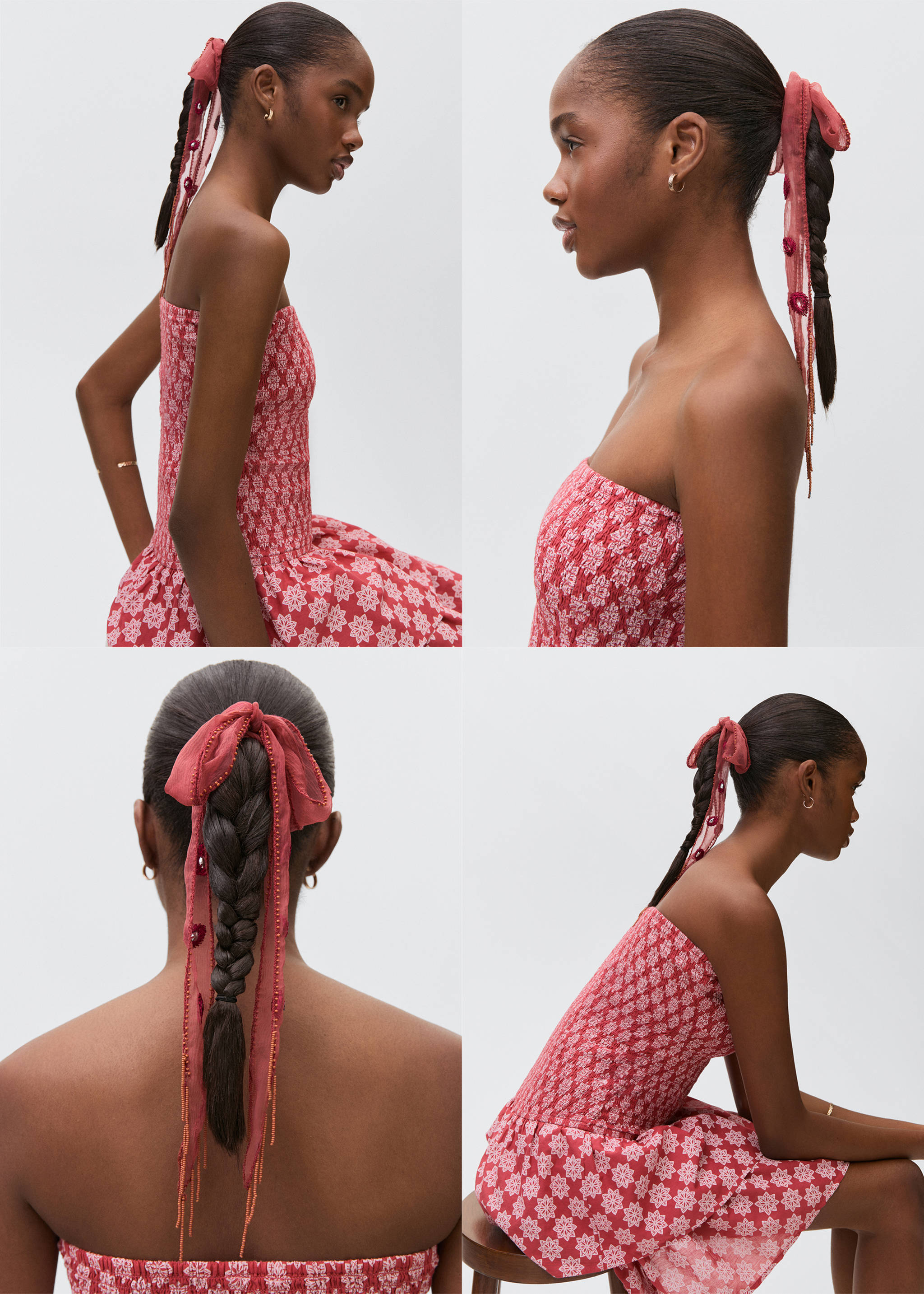 Fringes embroidered scarf - Details of the article 3