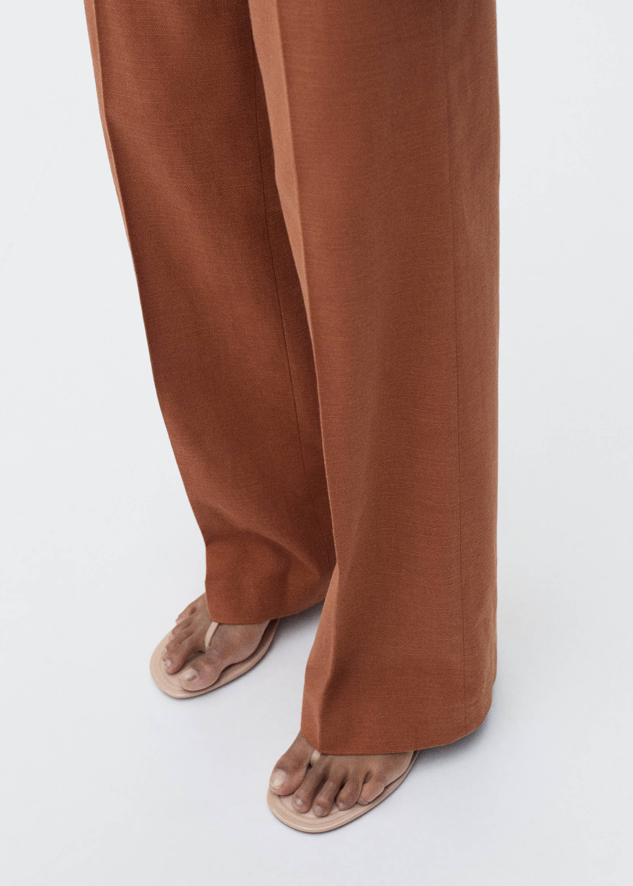 Cotton and linen-blend suit pants - Details of the article 1