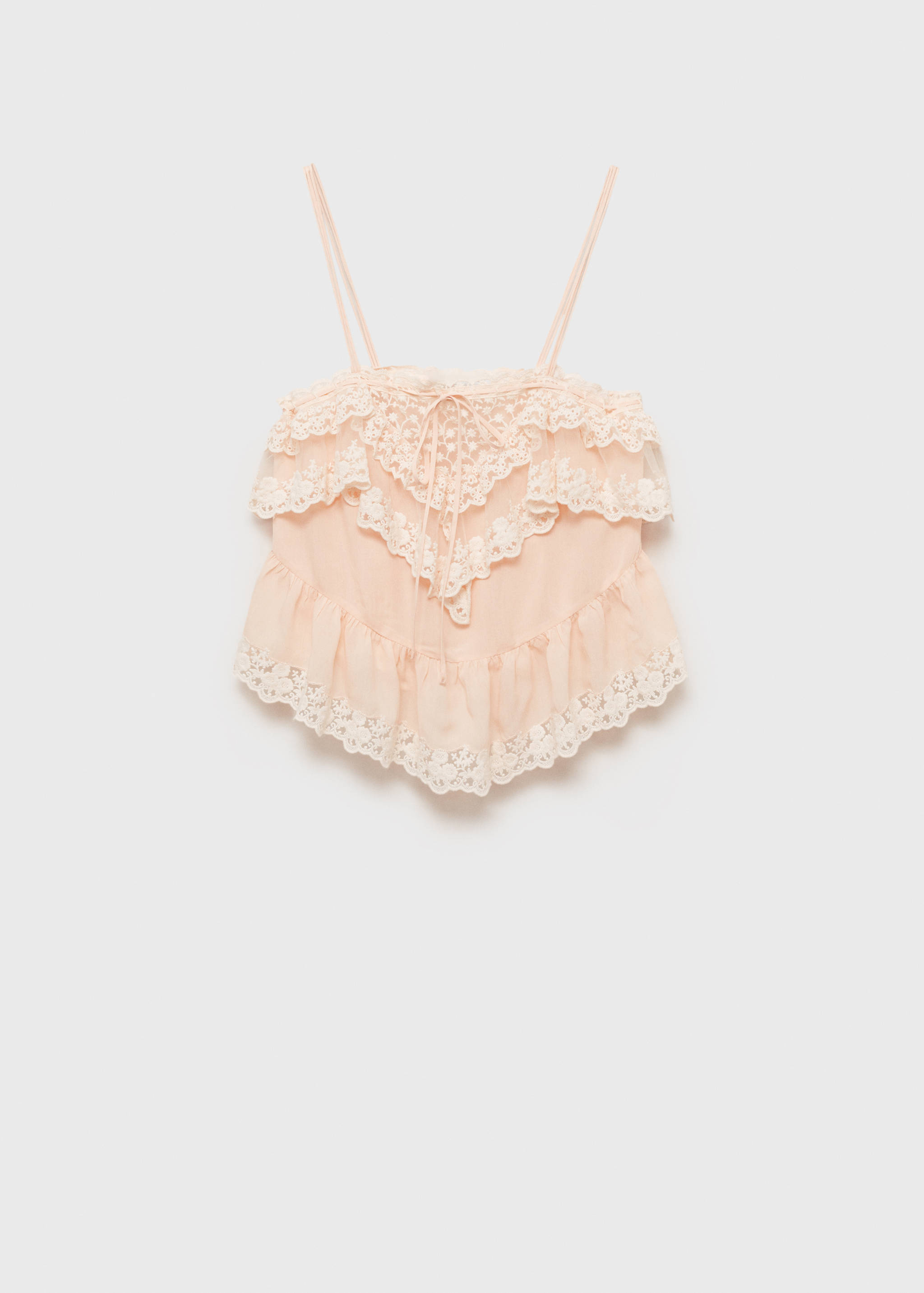 Ruffle top with lace detail - Article without model