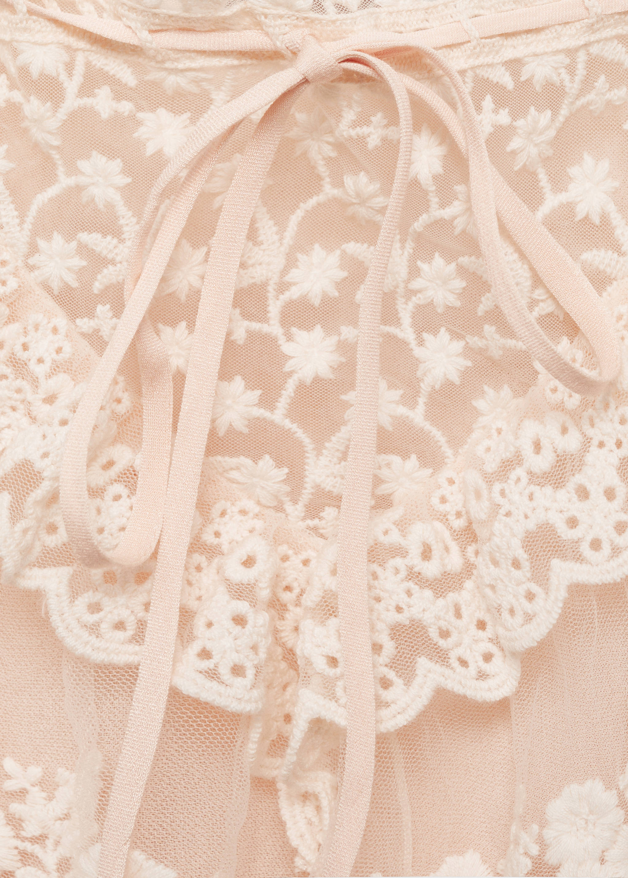 Ruffle top with lace detail - Details of the article 0