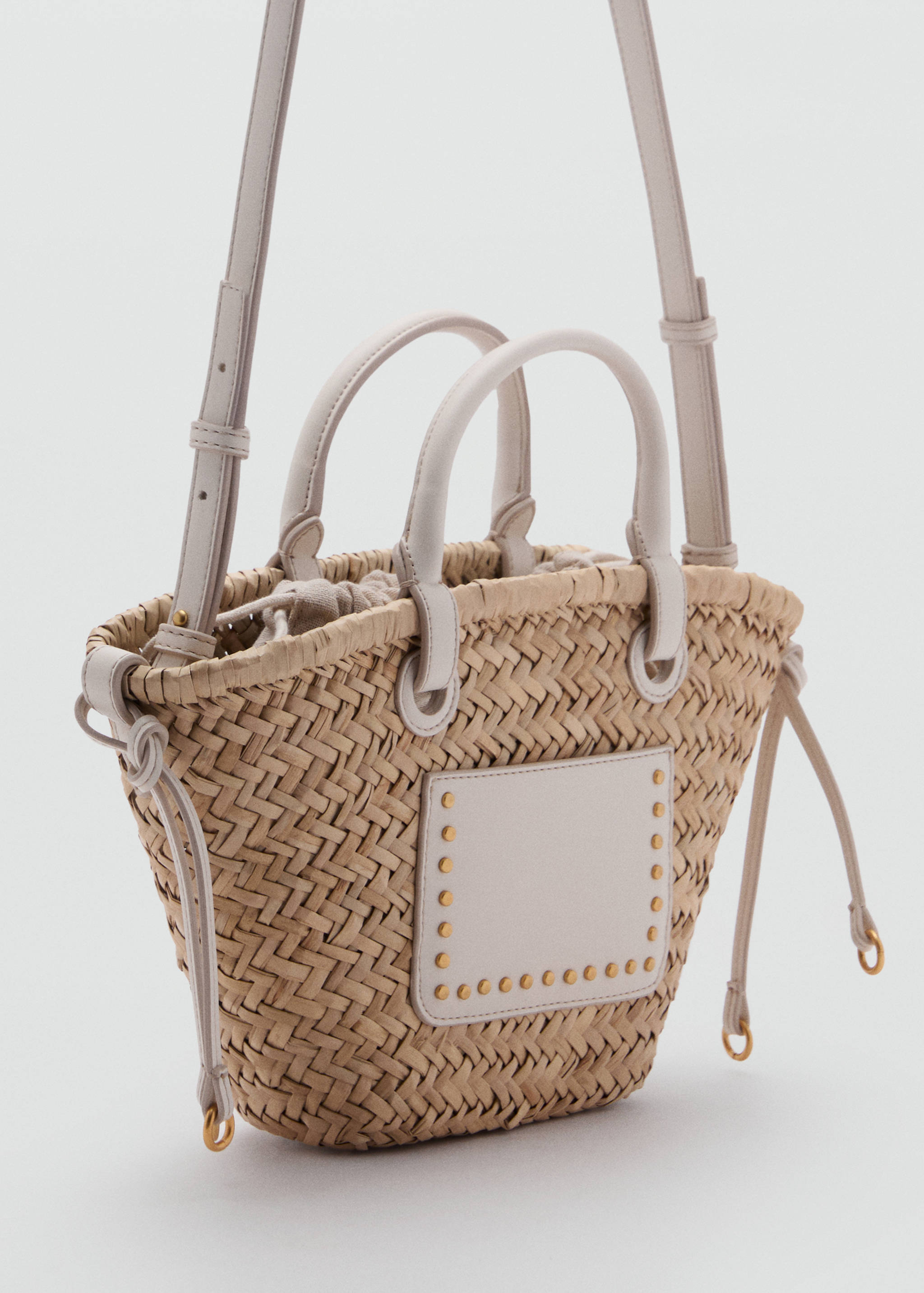 Small double-handle natural fibre basket - Medium plane