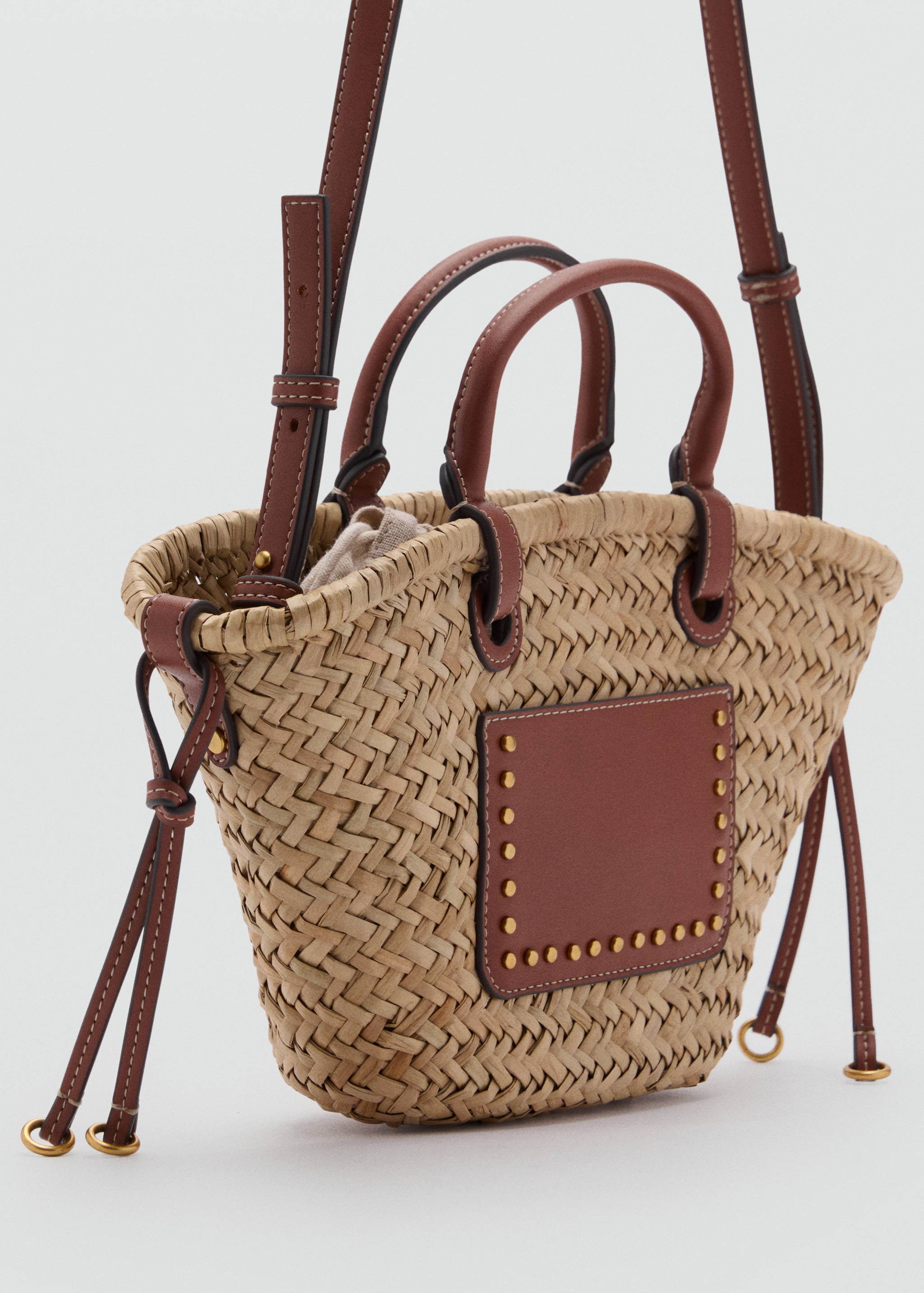 Small double-handle natural fibre basket - Medium plane