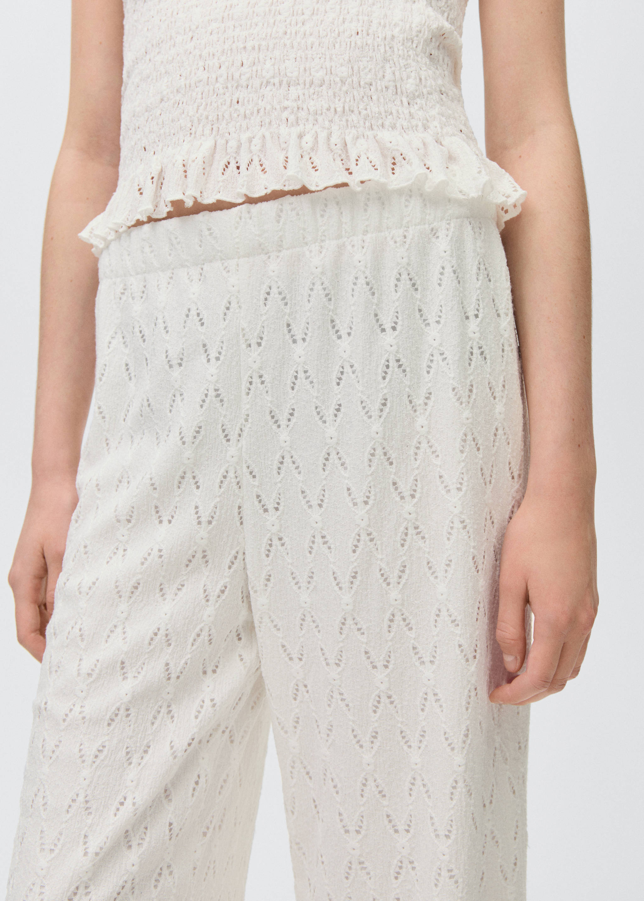 Swiss-embroidered pants - Details of the article 3