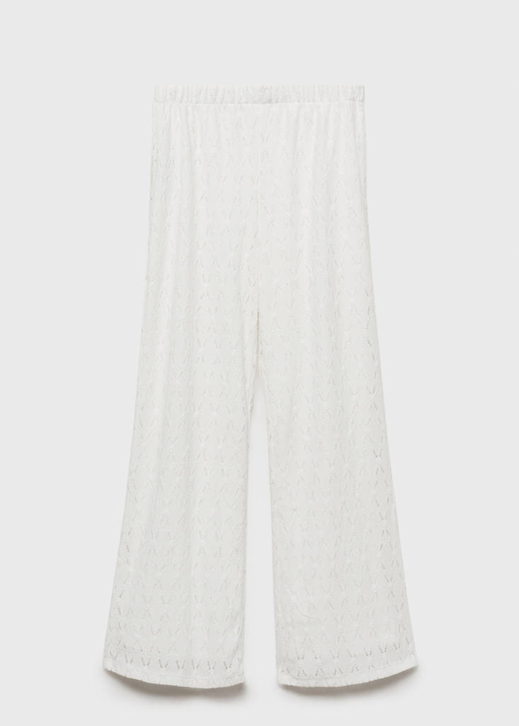 Swiss-embroidered trousers — Off White