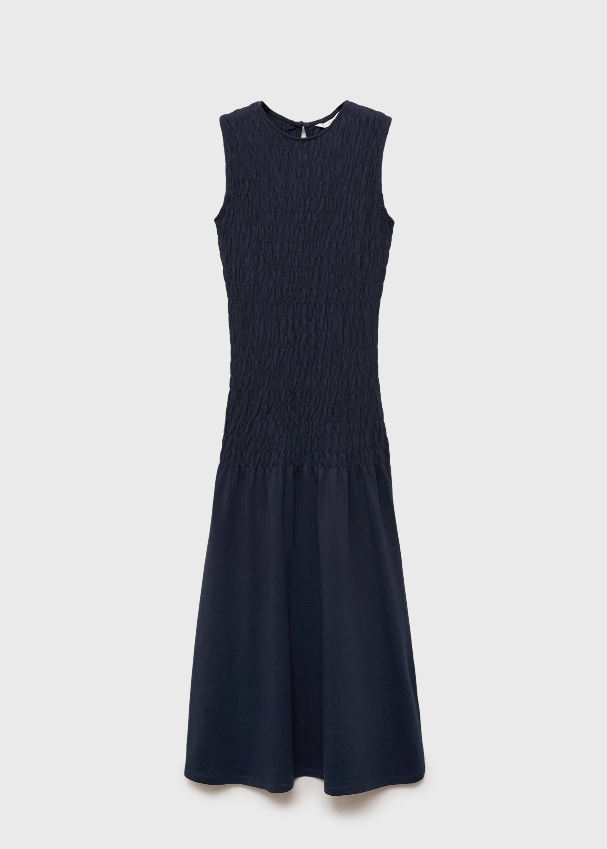 Vestido comprido com pormenor rufado - Artigo sem modelo