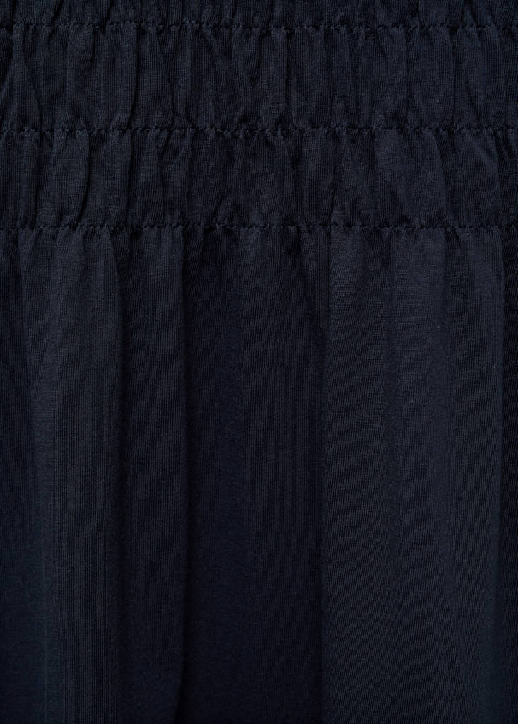 Long dress with ruffled detail — Dark Navy