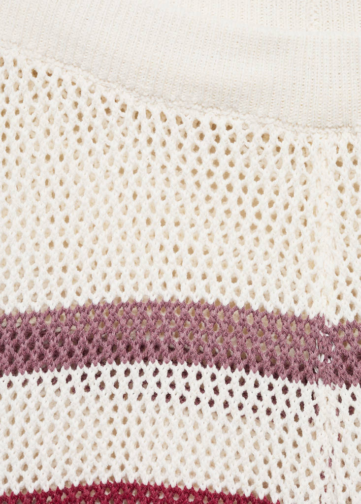 Striped openwork knit pants — Off White