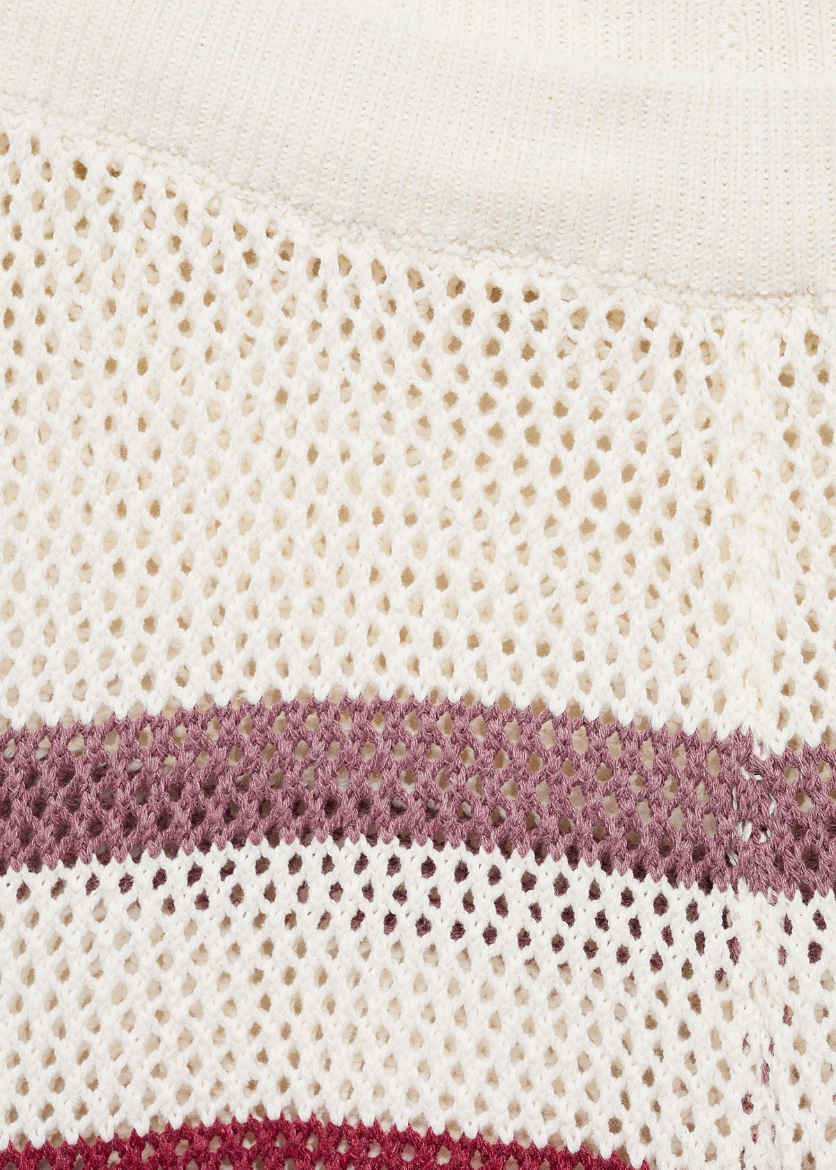 Striped openwork knit pants — Off White